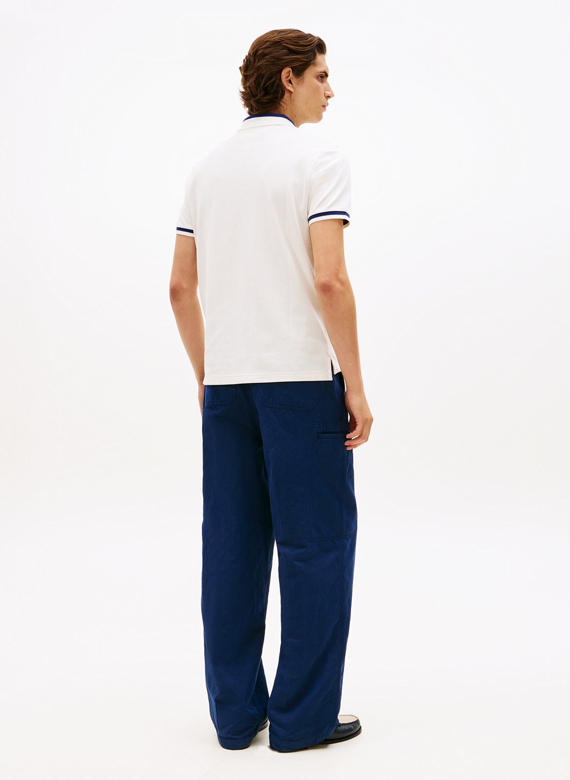 Polo droit en coton bio mélangé TOMMY HILFIGER Yellow