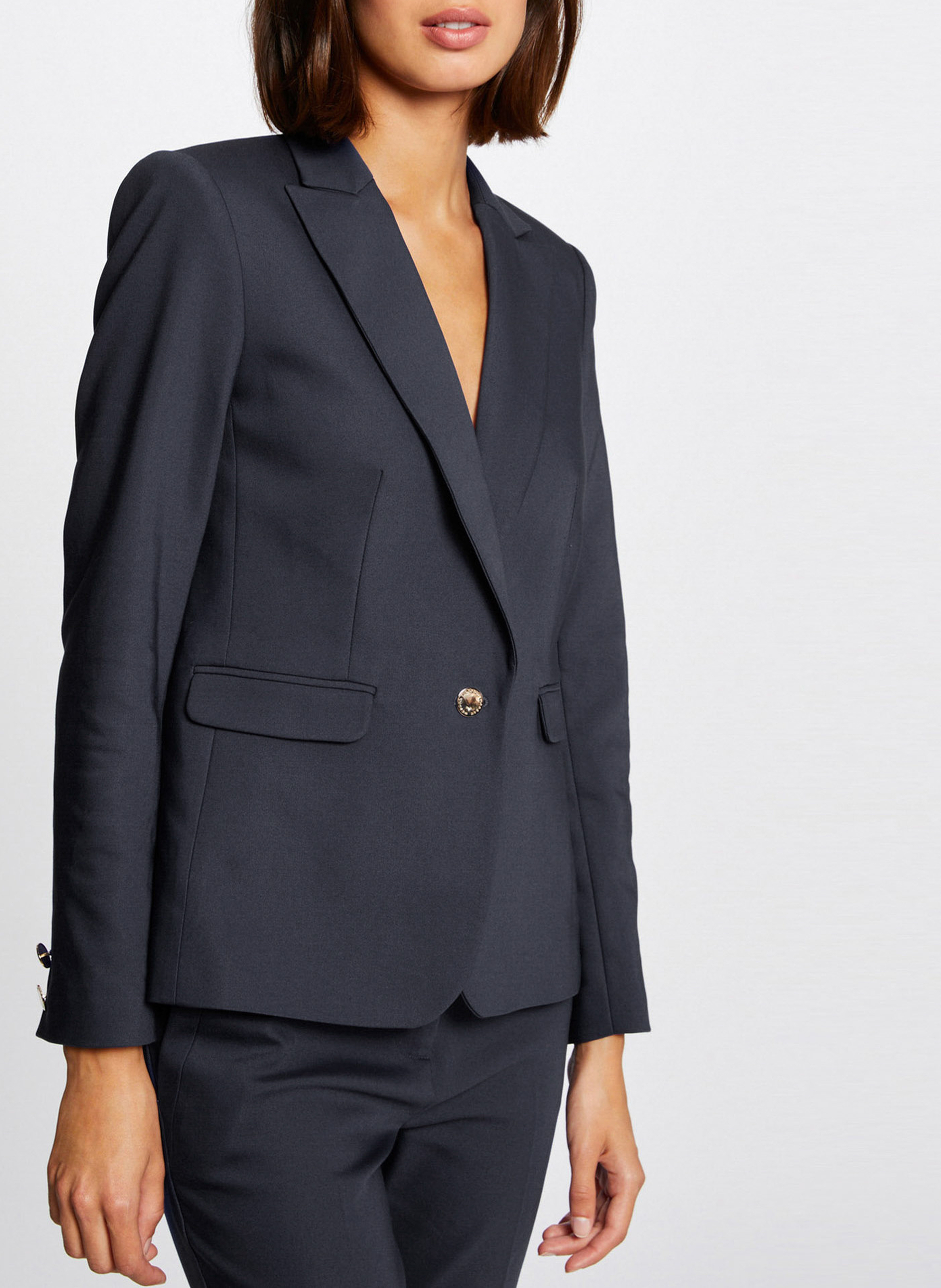 Veste tailleur droite boutonnée MORGAN Bleu