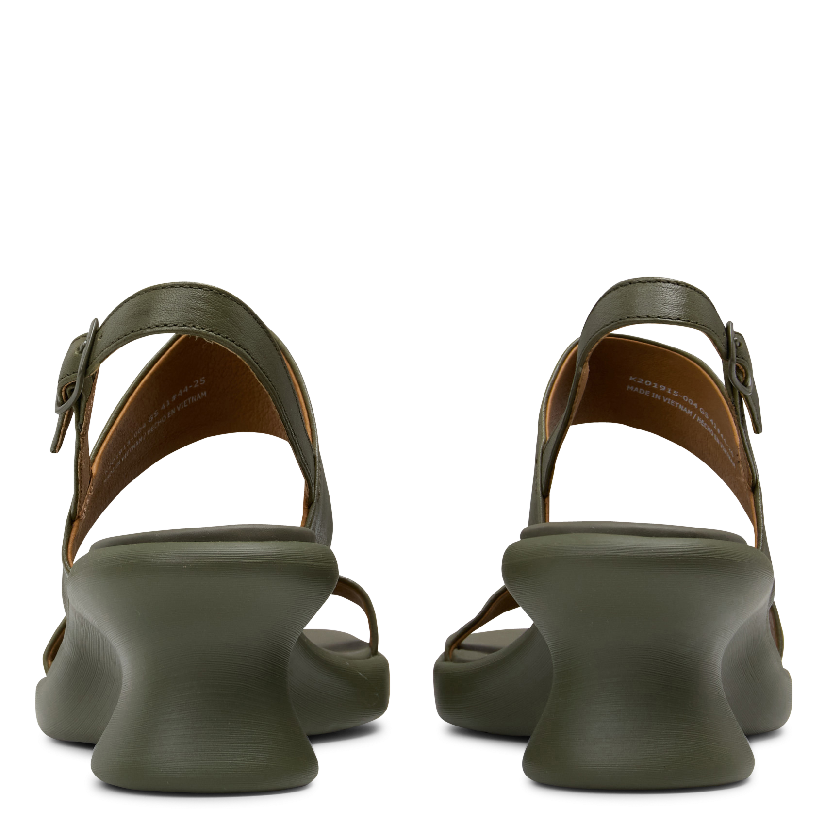 Halfhoge, leren sandalen CAMPER Groen