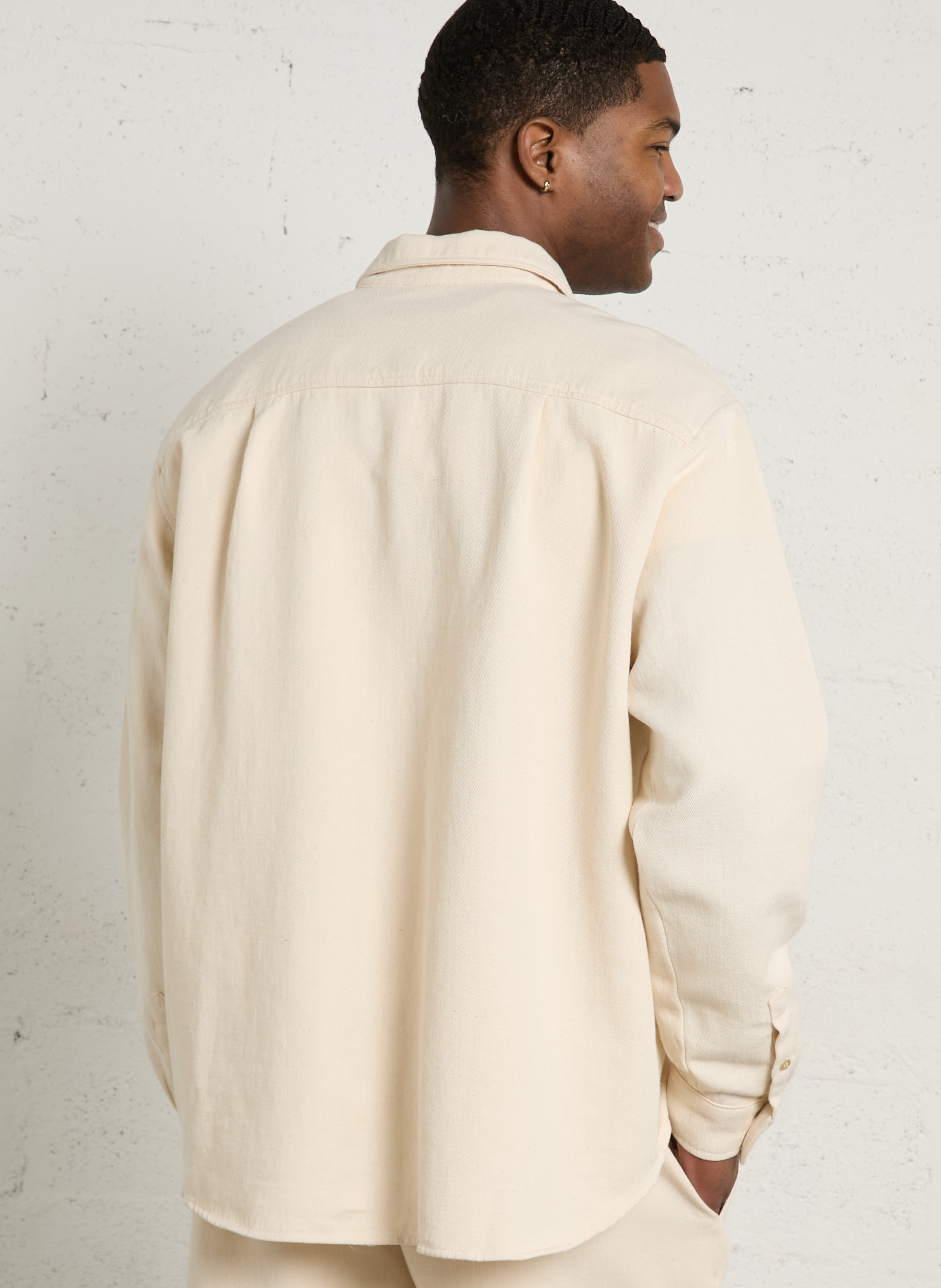 Oversized long-sleeve shirt AMERICAN VINTAGE Beige