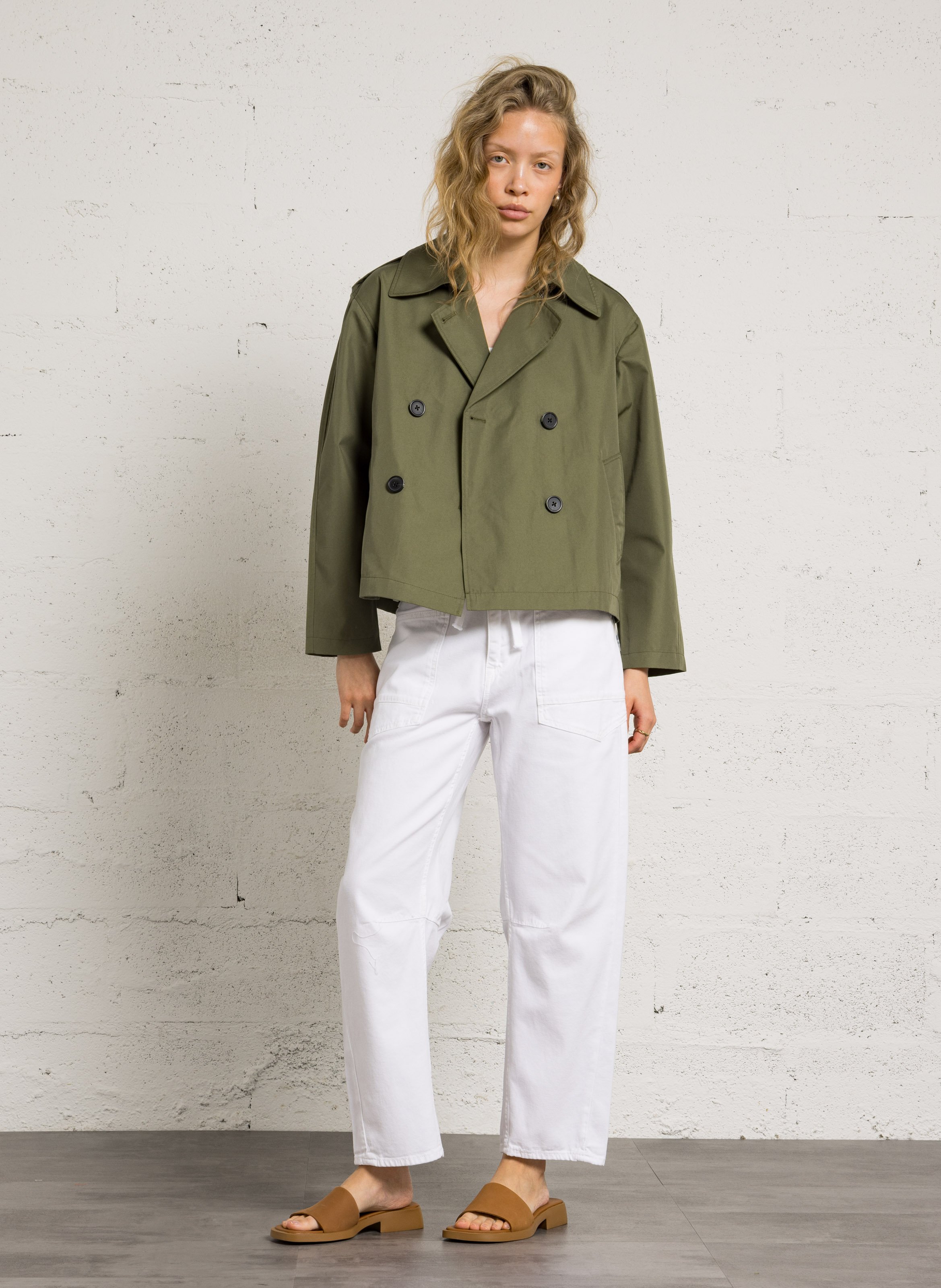 Cotton-blend chinos LE TEMPS DES CERISES White