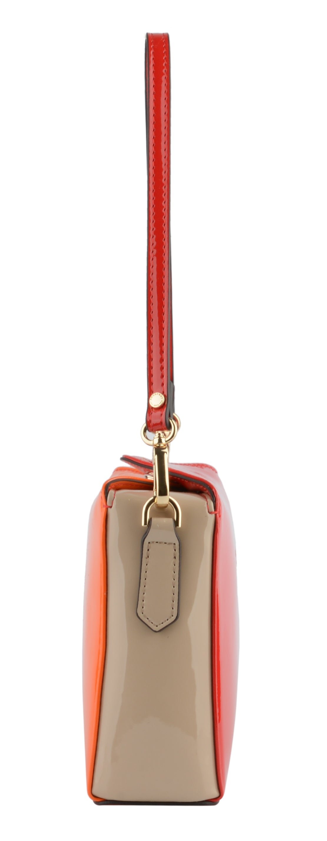 Synthetic shoulder bag POURCHET Orange