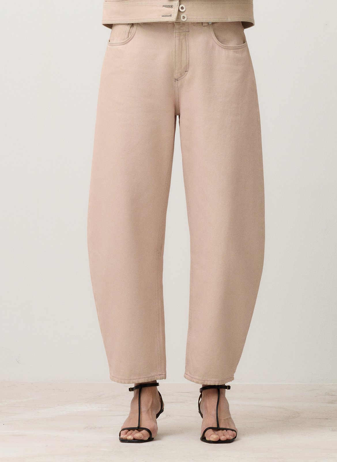 Jean large en coton bio CLOSED Rose