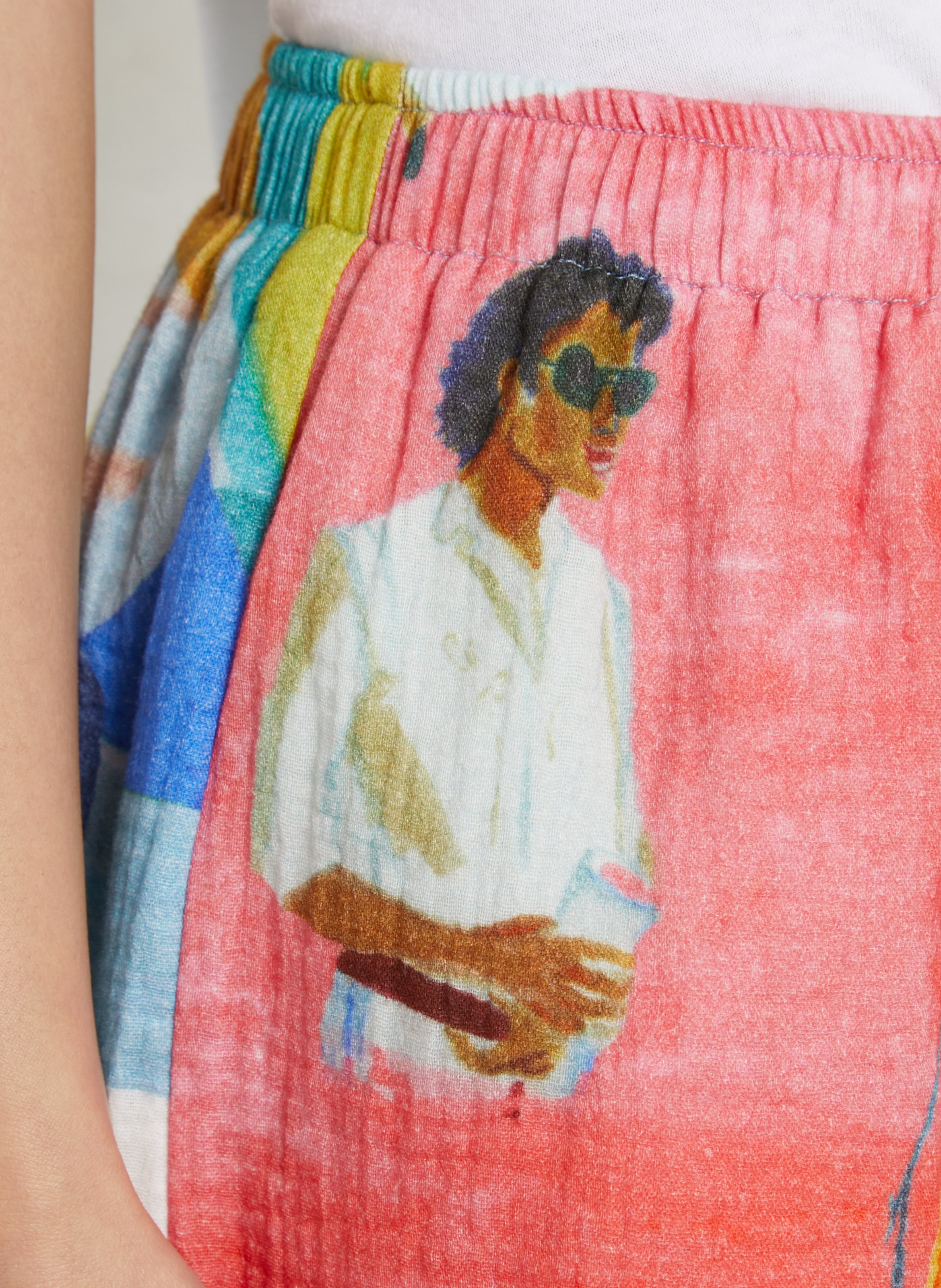 Baumwollshorts mit Print G.KERO Blau