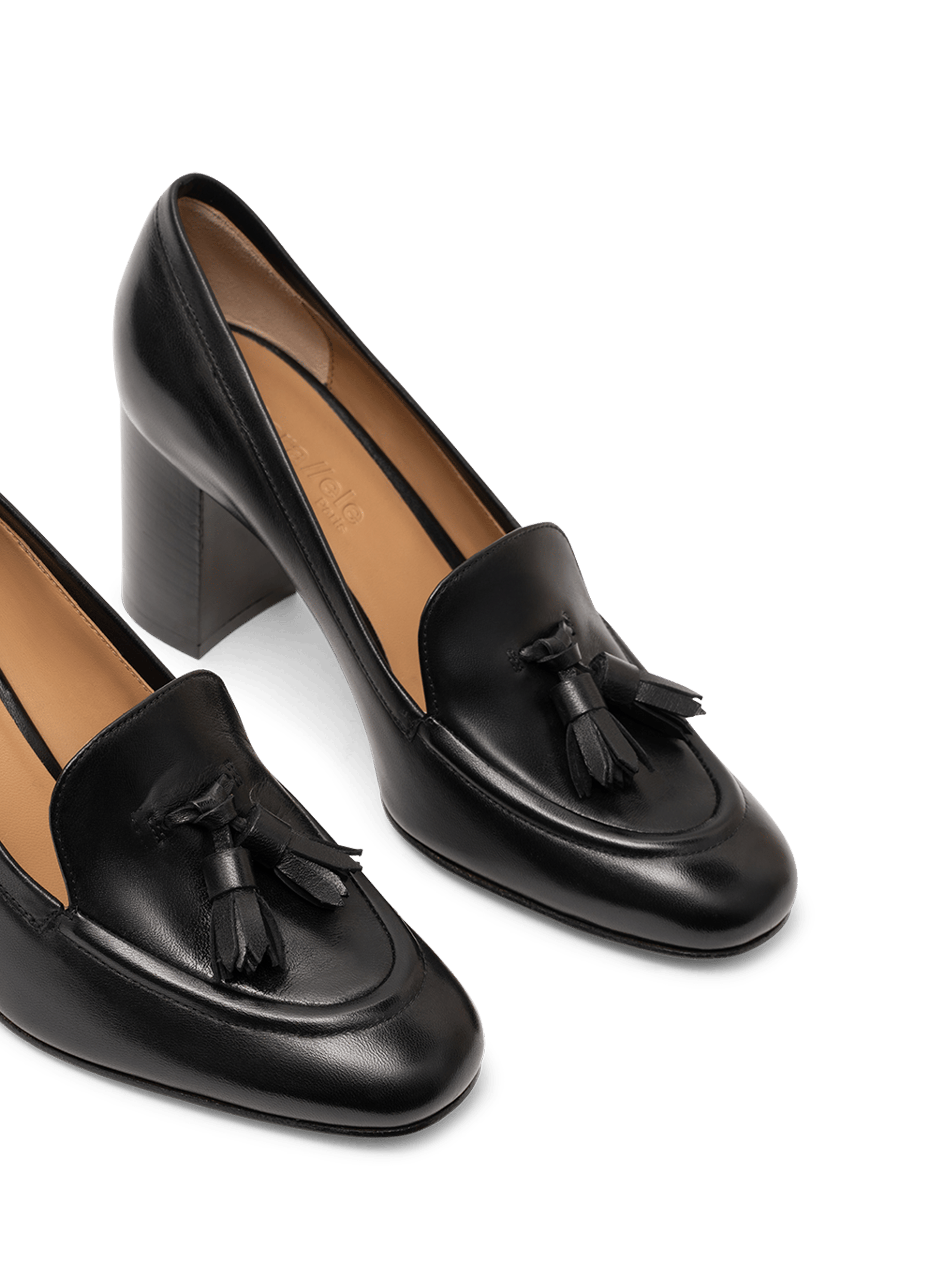 Black soft nappa leather pumps PARALLELE PARIS Black