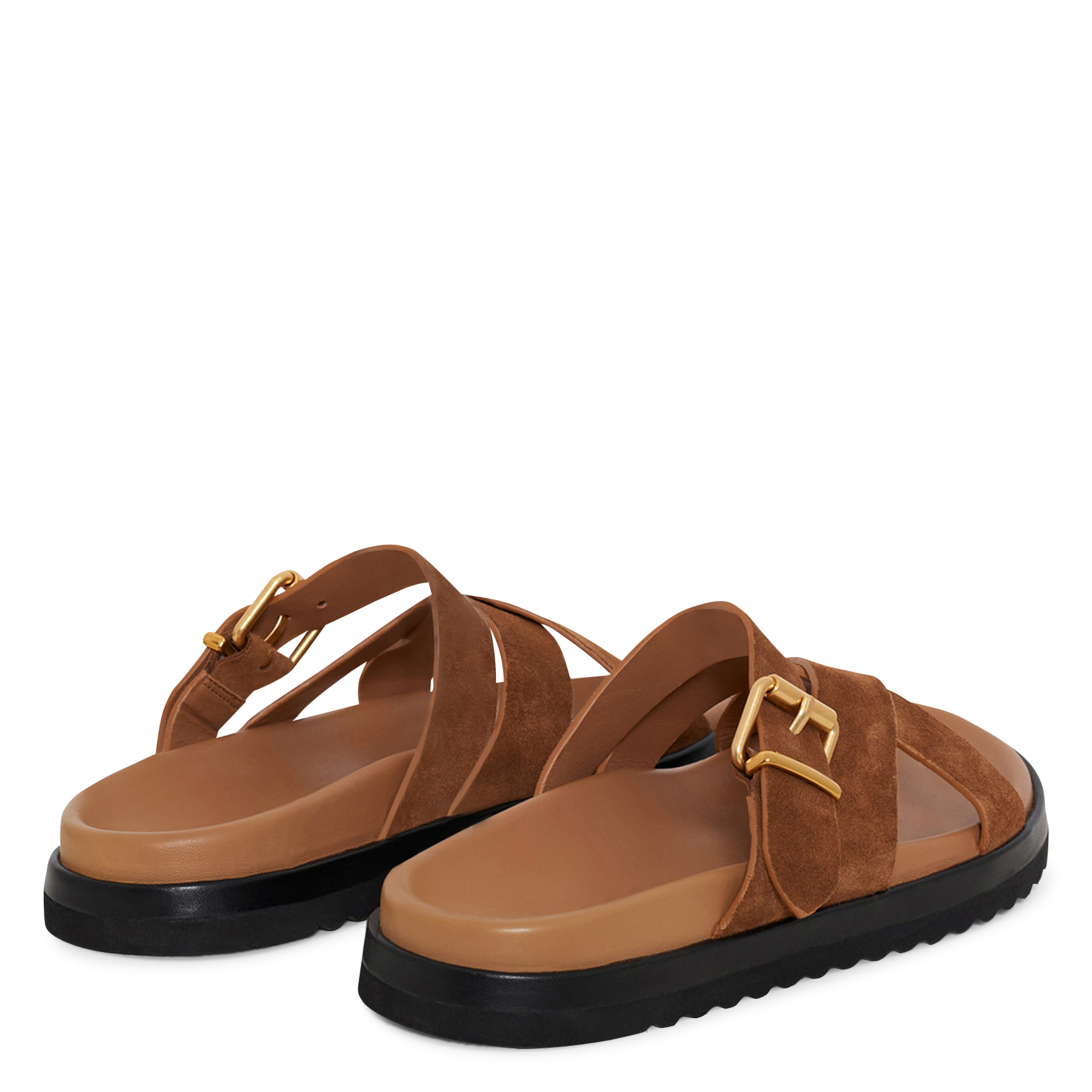 Flache Veloursleder-Sandalen GERARD DAREL Braun
