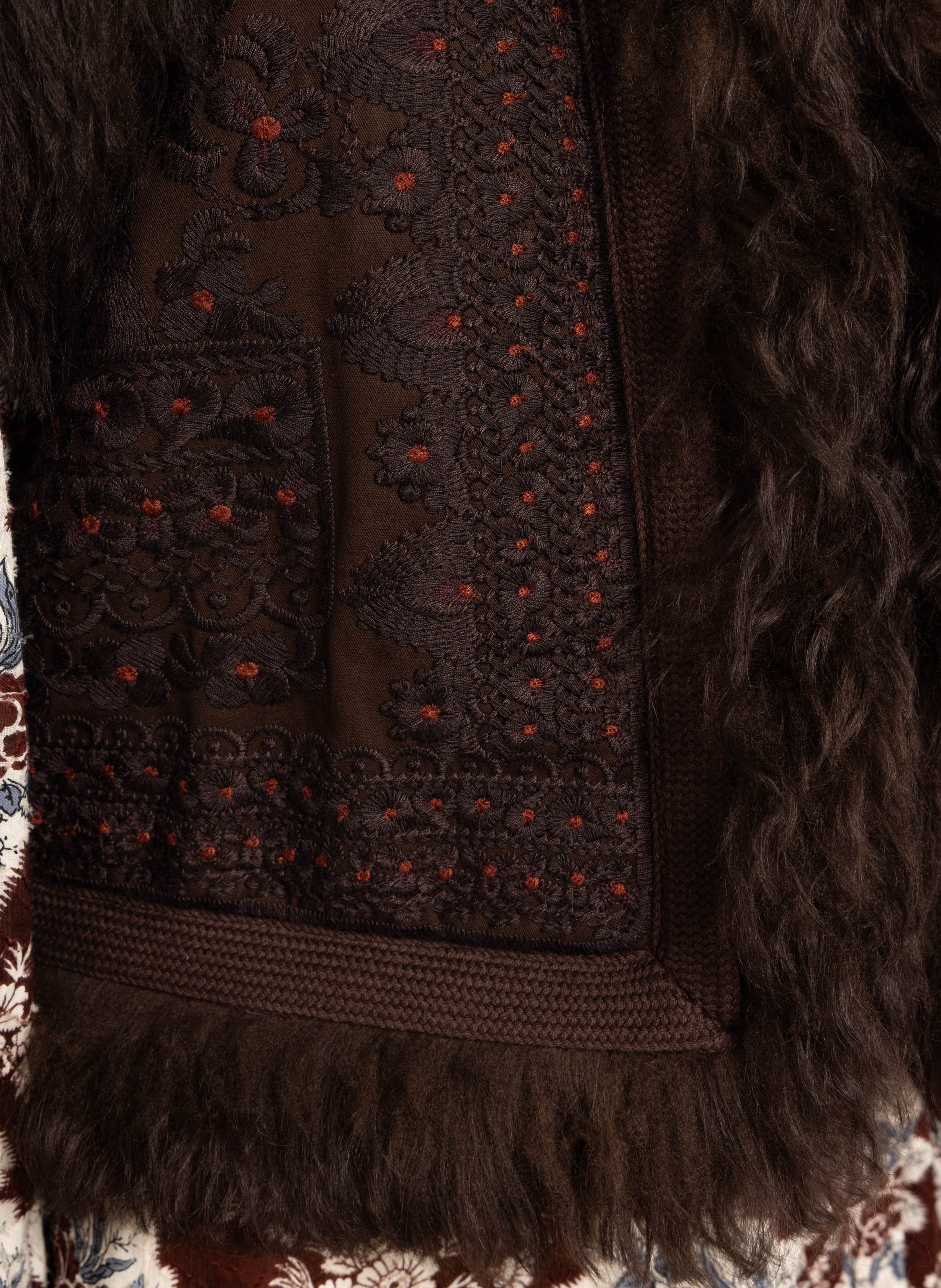 Bestickte Baumwolljacke ANTIK BATIK Braun