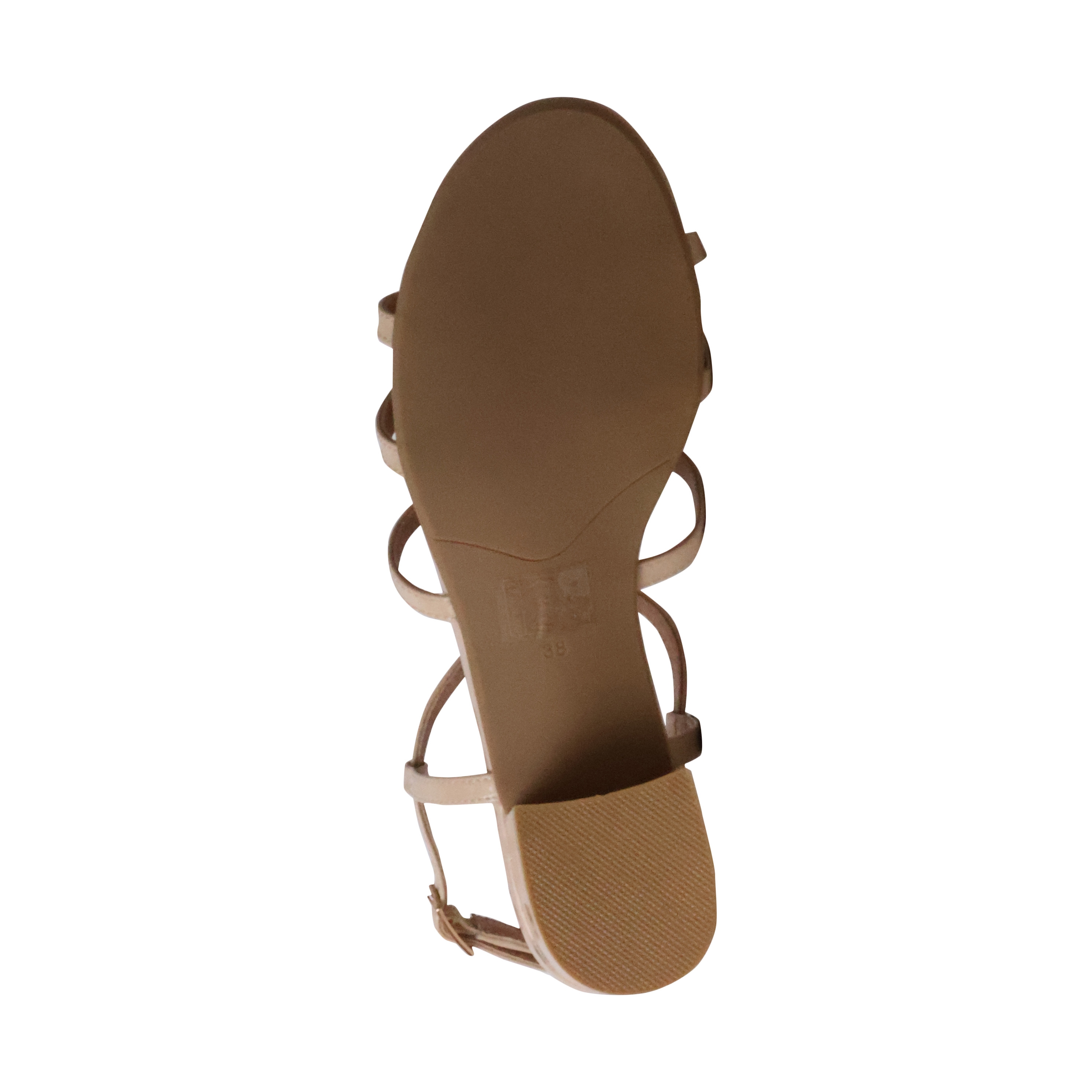 Nelia leather heel sandals EMILIE KARSTON Beige