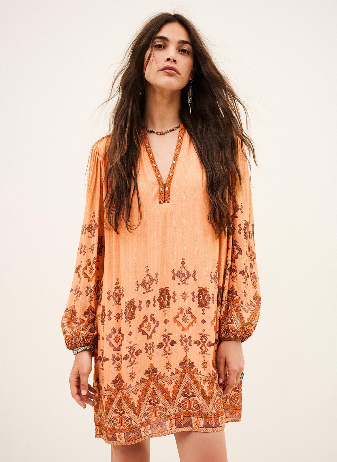 Robe courte imprimée BA&SH Orange