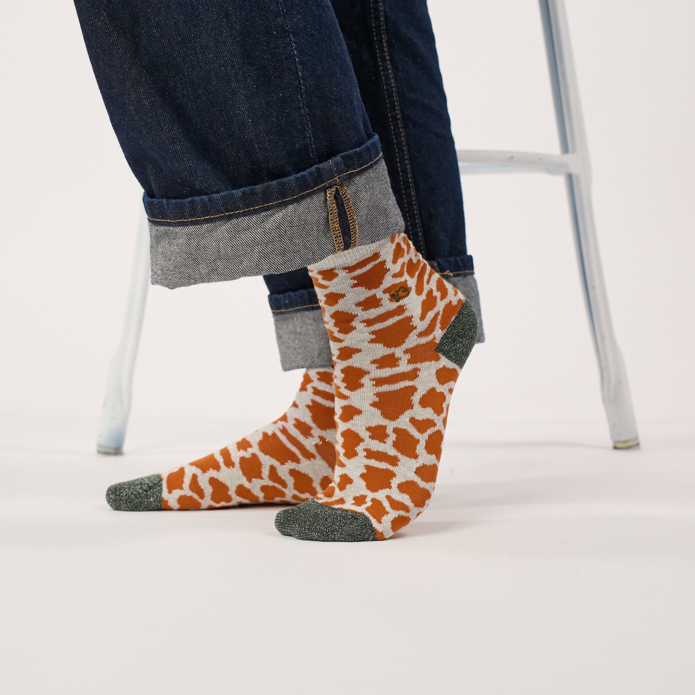 Combed Cotton Cow Socks | Brown BILLYBELT Women