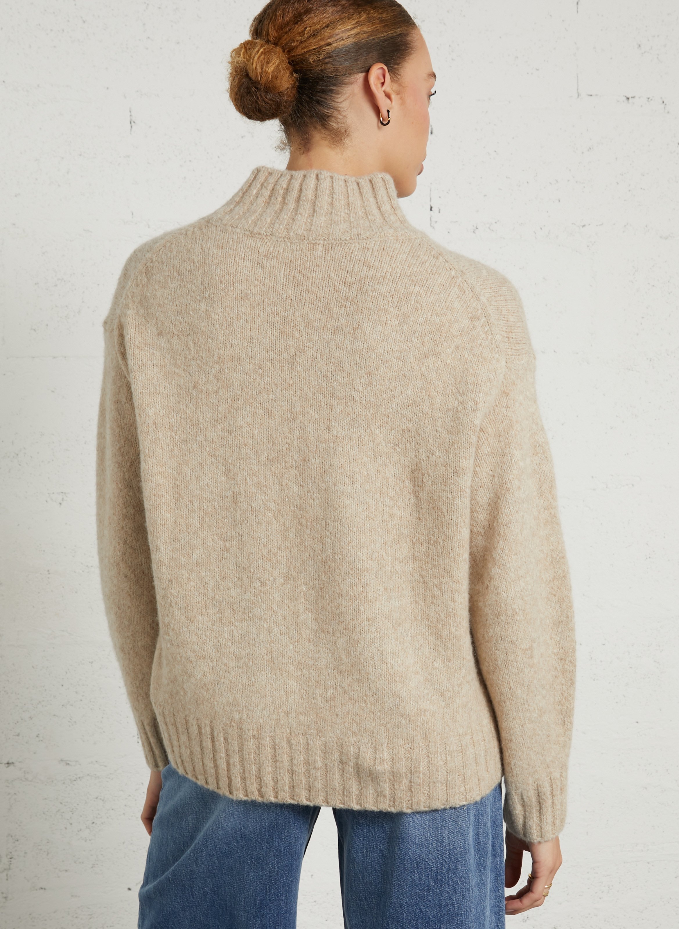 Rollkragenpullover aus Yak- und Alpakamischung JC SOPHIE Beige