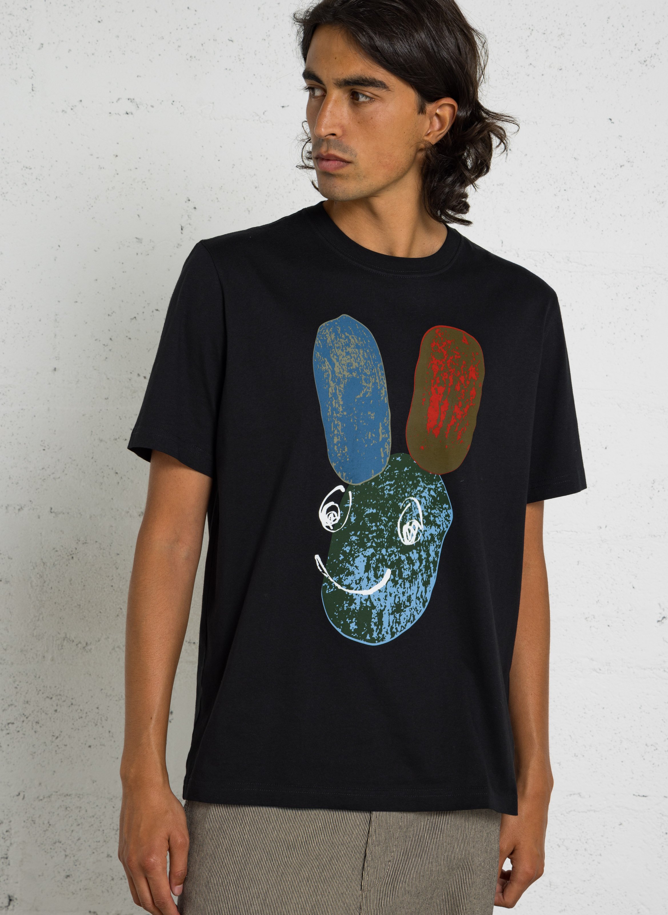 Screen-printed cotton T-shirt PAUL SMITH Black