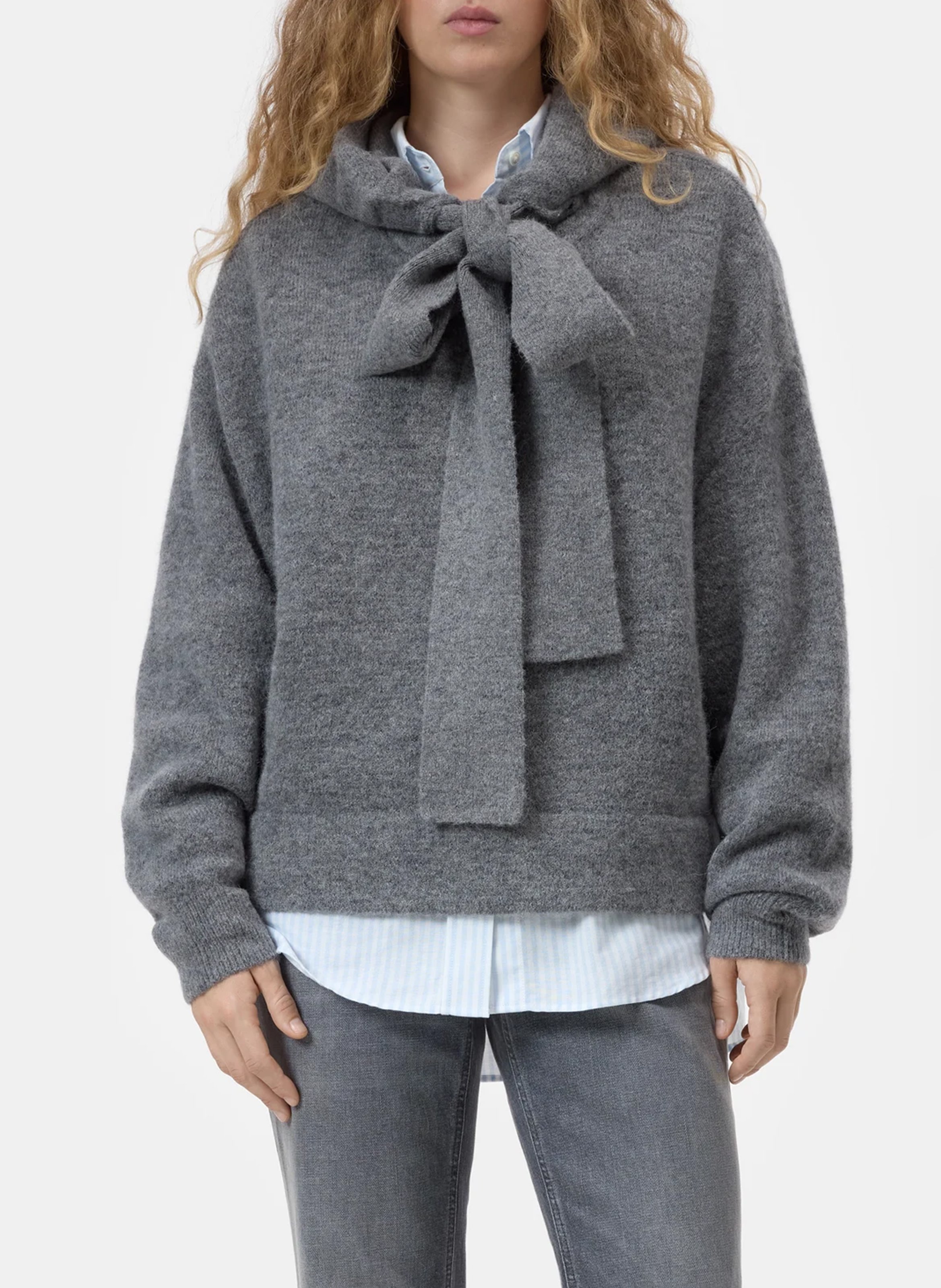 Hoodie met strik CLOSED Grijs