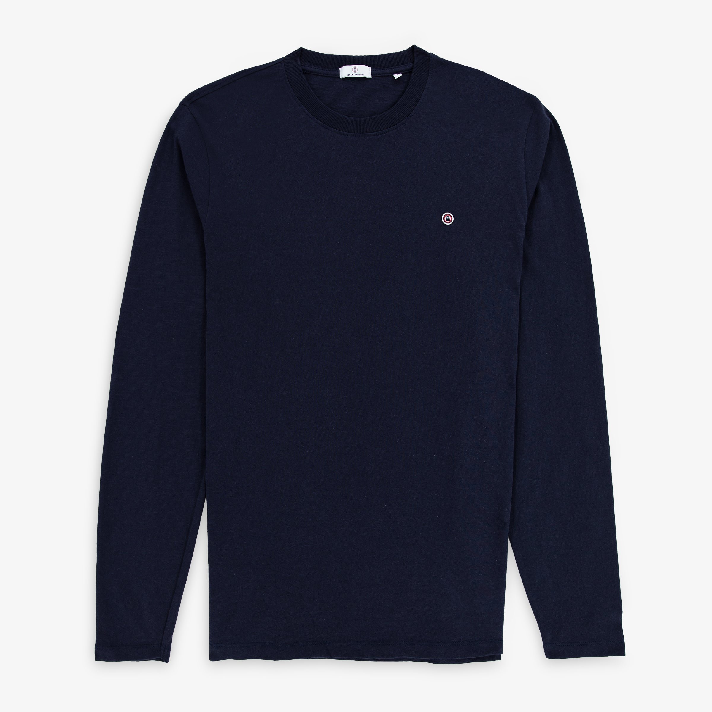 Long-sleeved cotton T-shirt SERGE BLANCO Blue