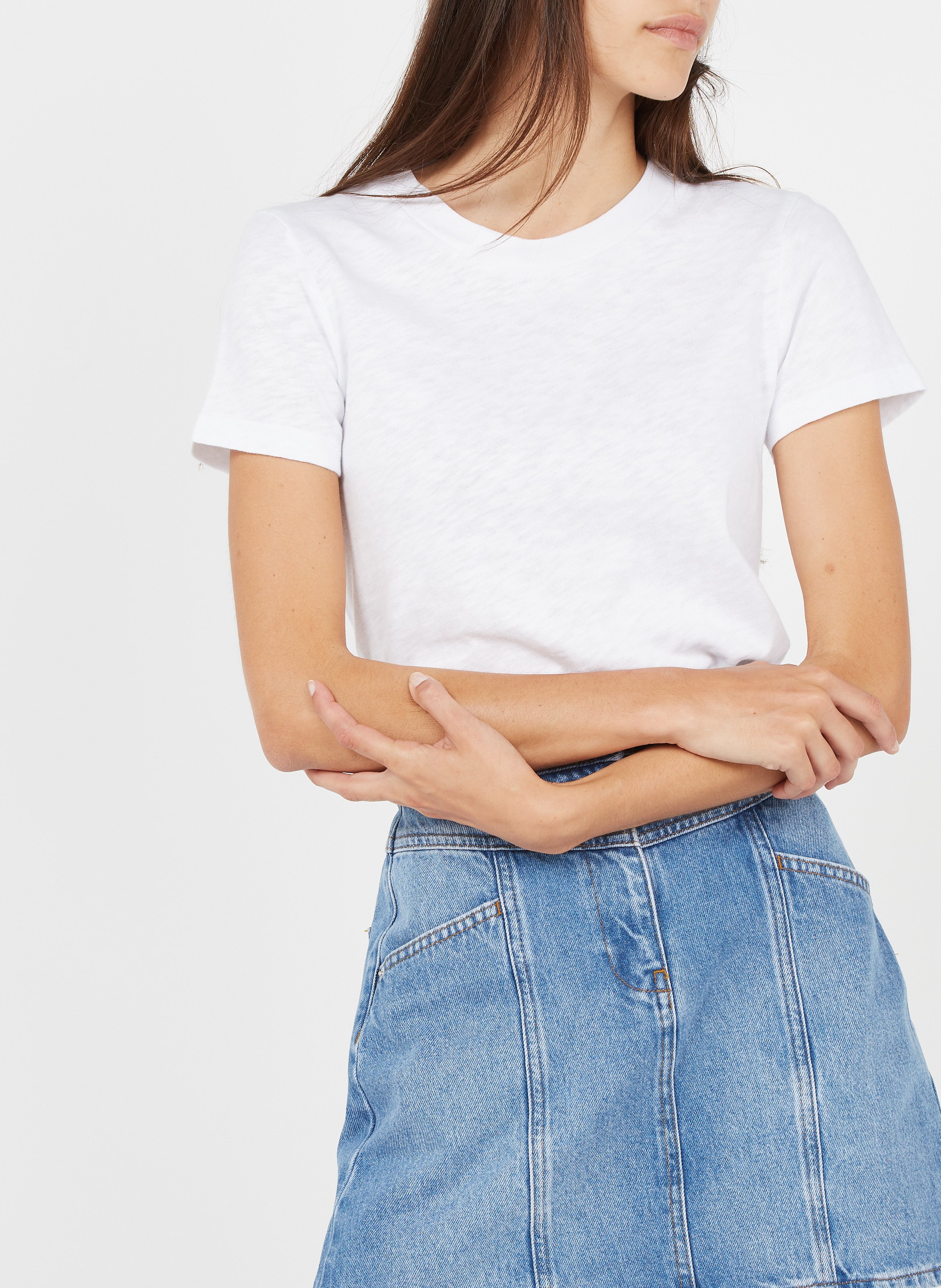 Straight cotton round-neck T-shirt AMERICAN VINTAGE