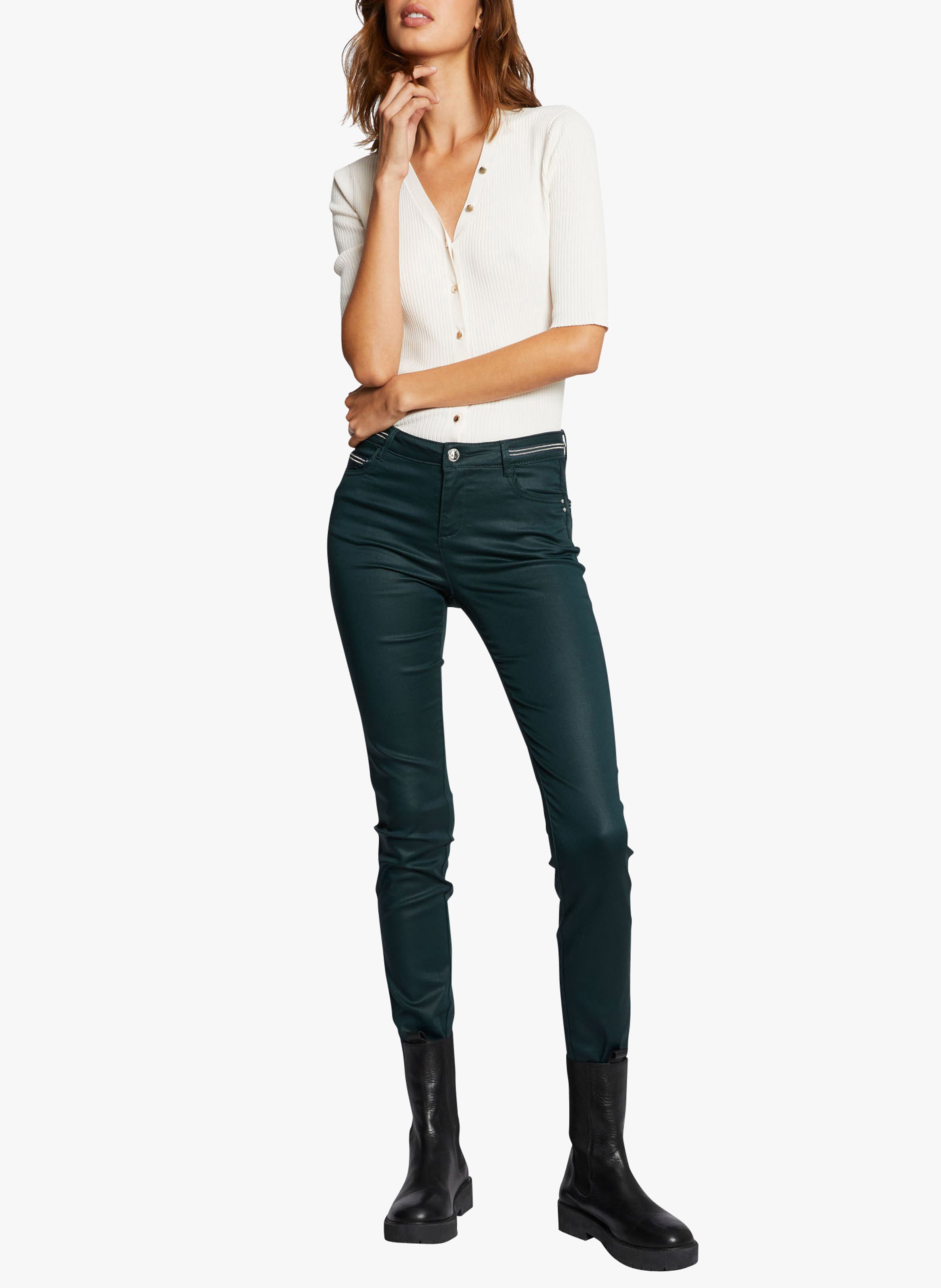 Gecoate, slim-fit broek MORGAN Groen