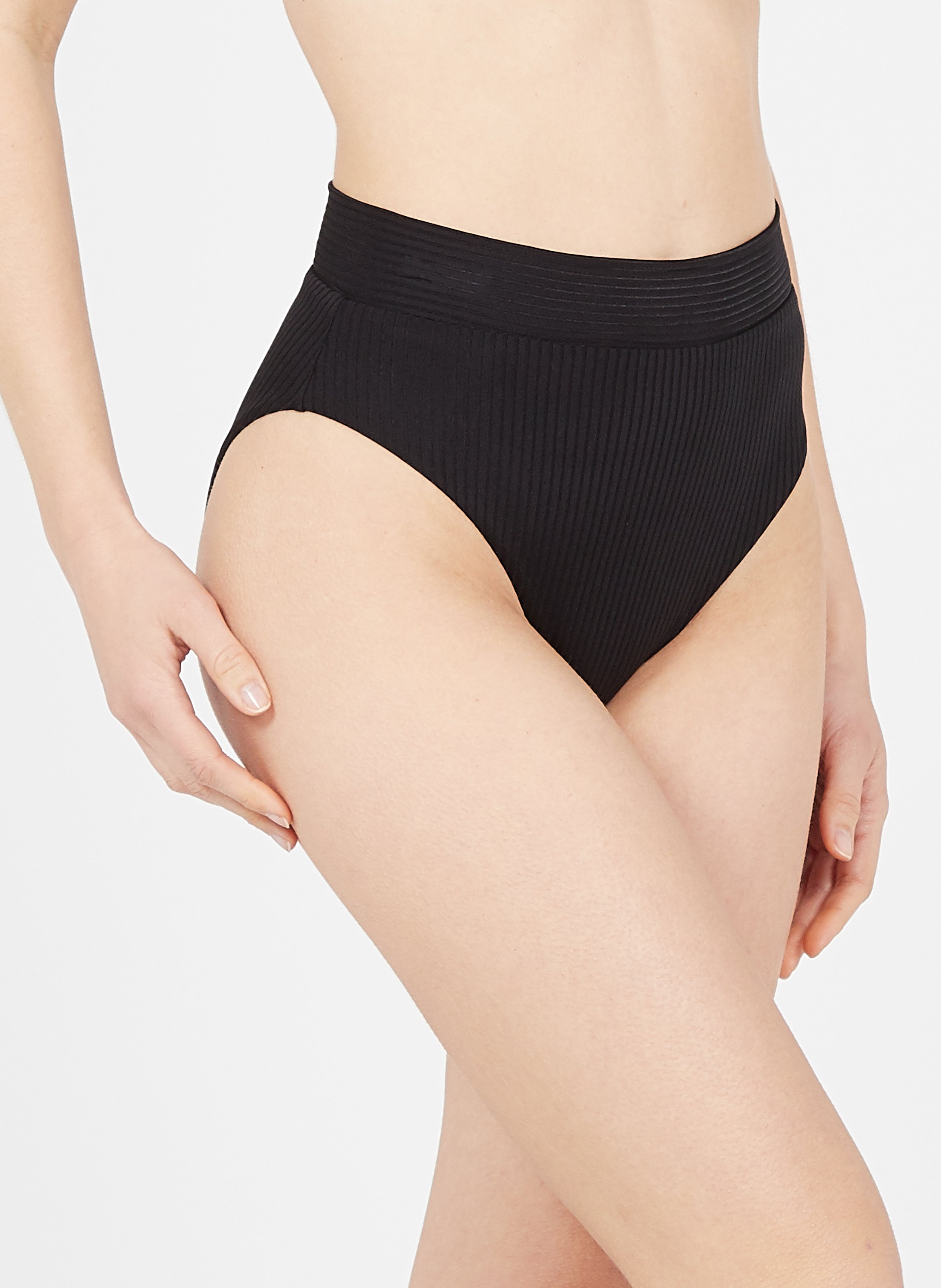 Culotte de bain taille haute ALBERTINE Noir