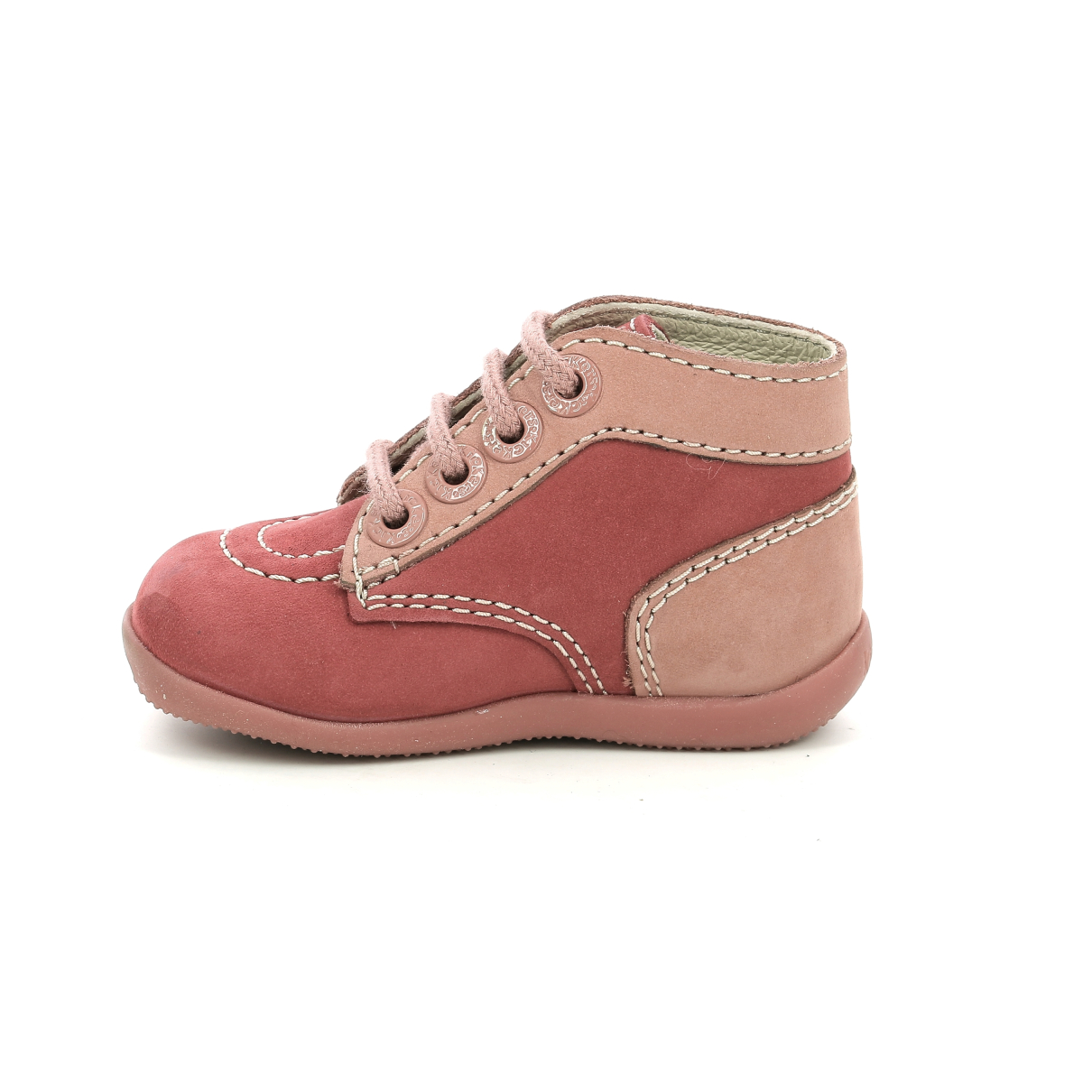 Bottillons Cuir Bonbon 2 Rose Fonce Kickers Enfant Place des