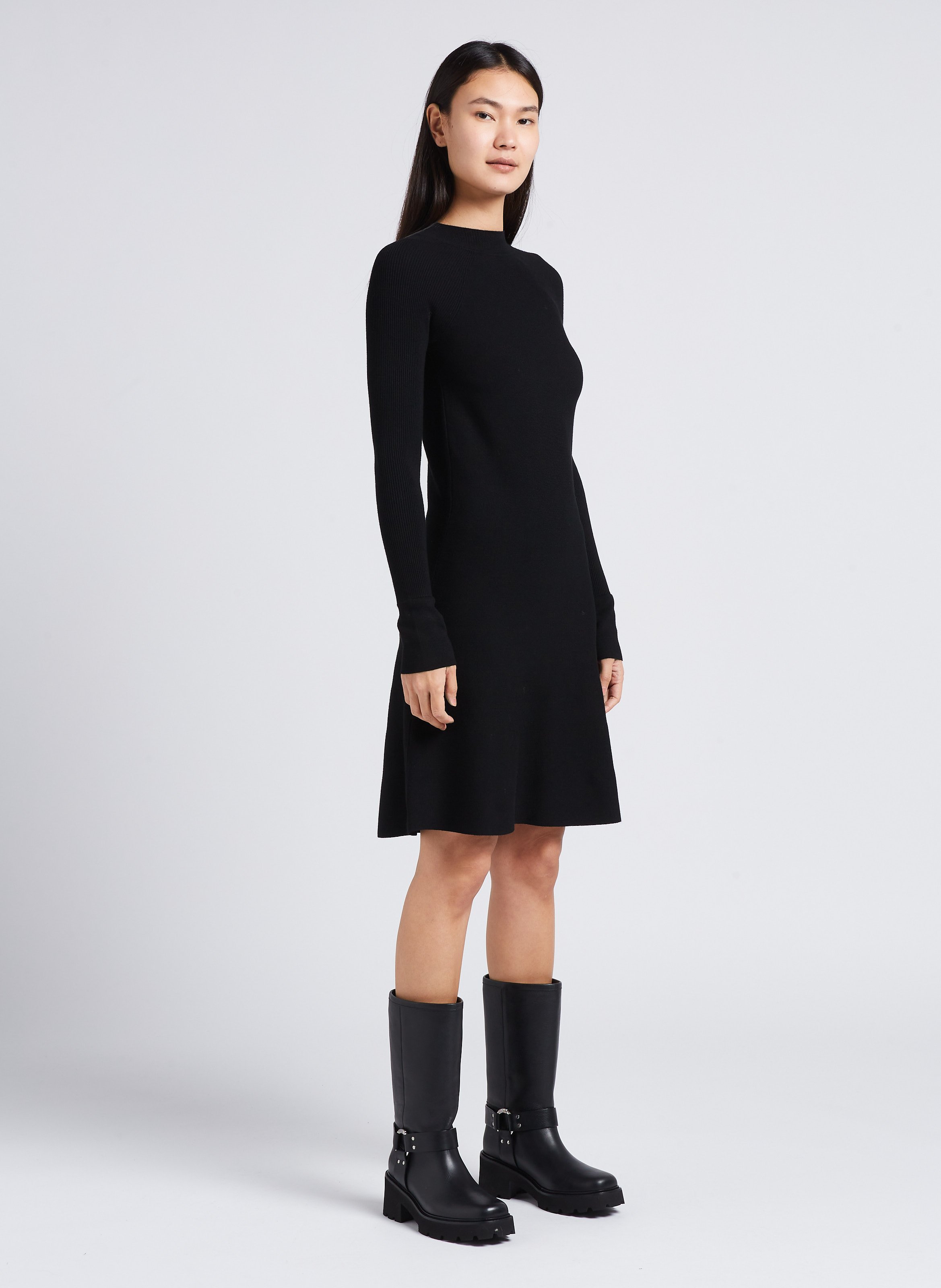 High-neck midi dress MAX MARA LEISURE Black
