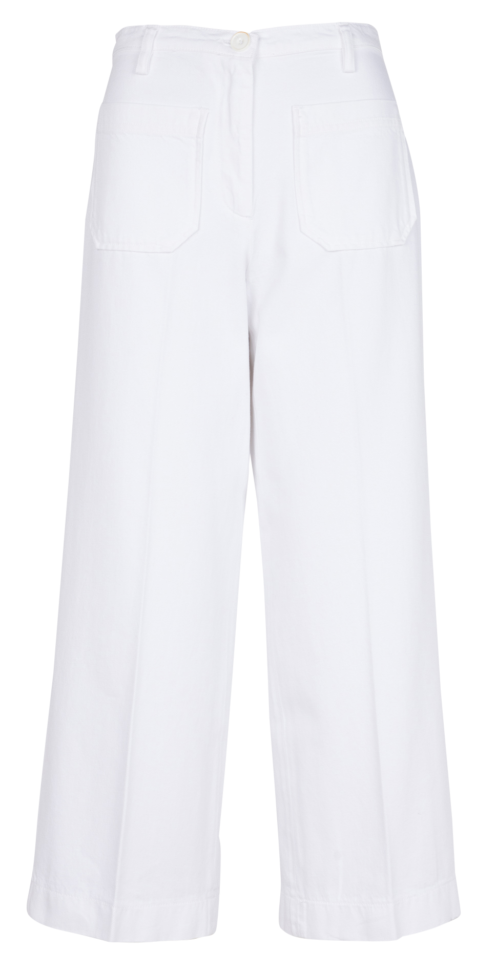 Jean droit taille haute en coton SESSUN Blanc
