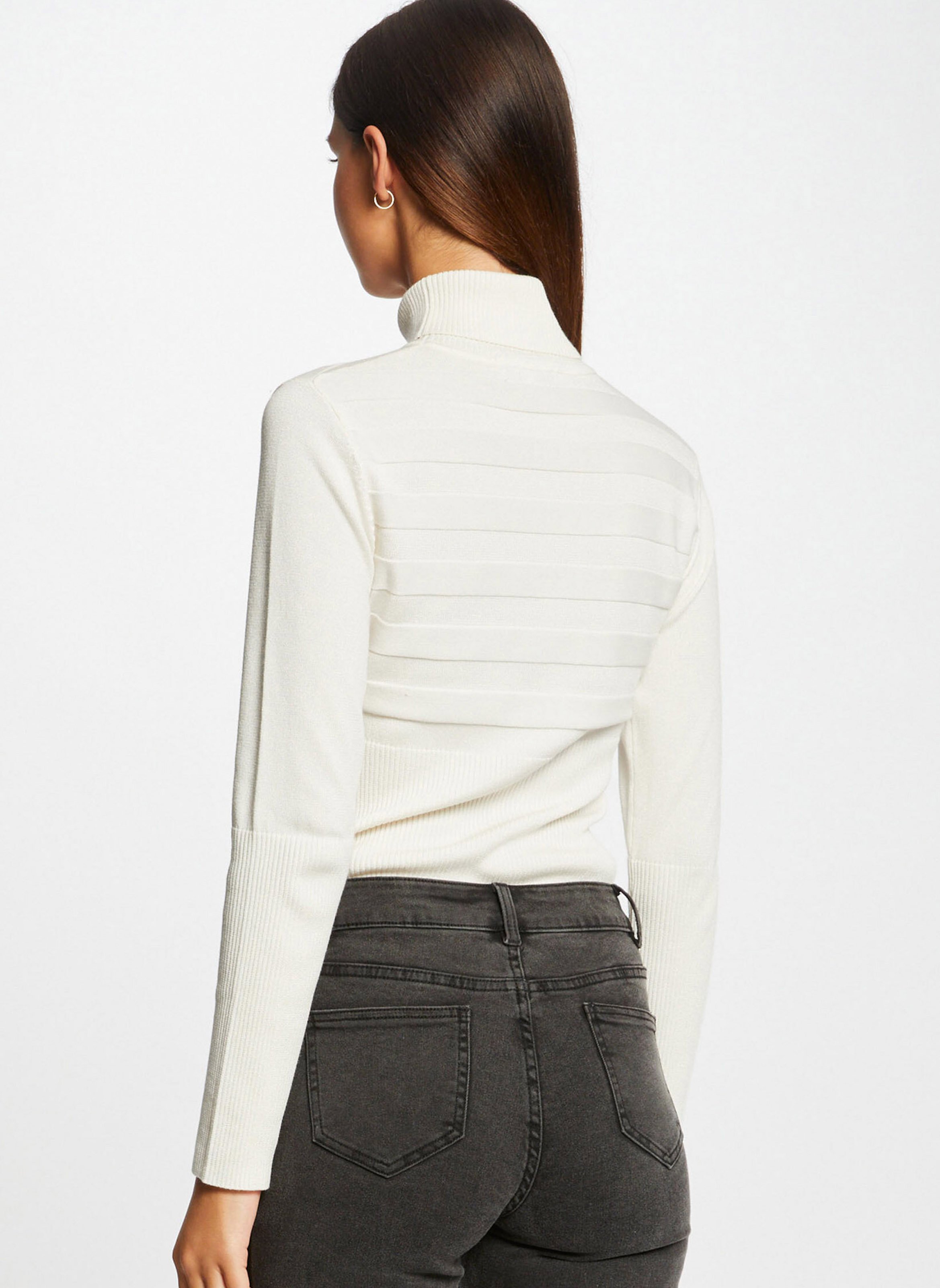 Pull col roulé MORGAN Beige