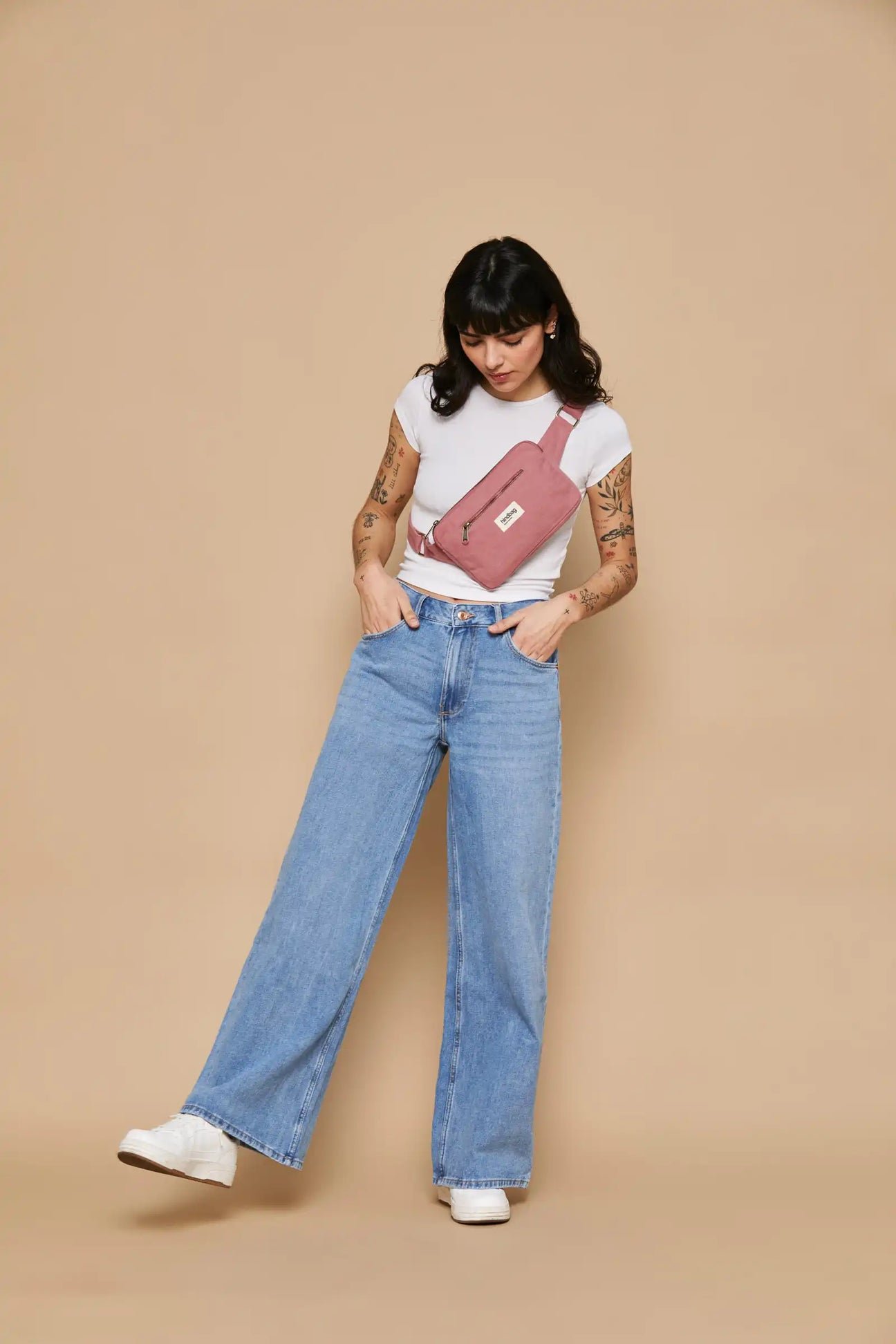 Cotton waist bag HINDBAG Pink