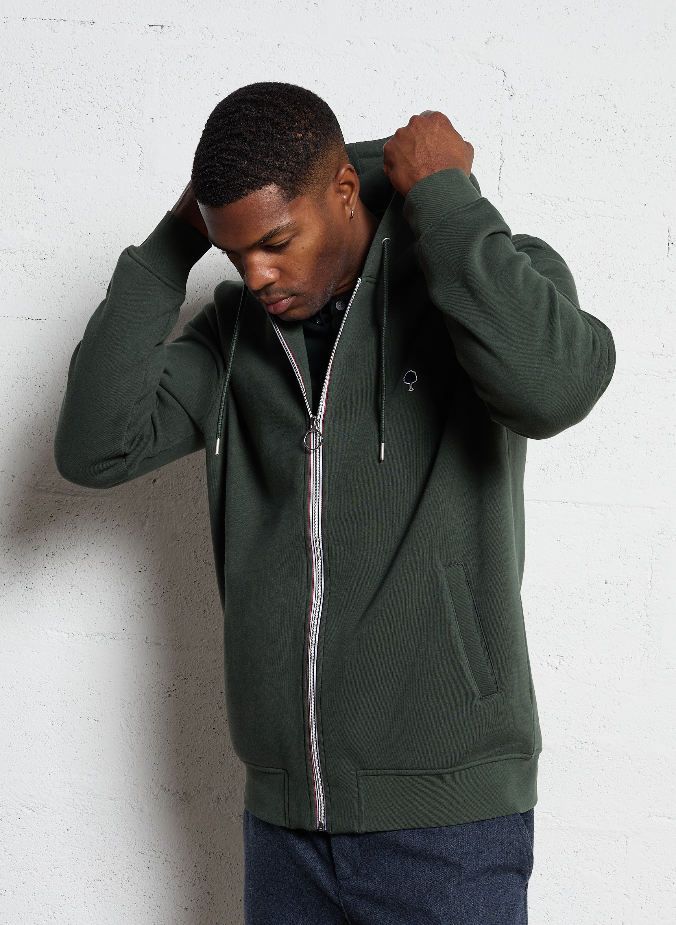 Kapuzenpullover aus Baumwollmischung FAGUO Grun