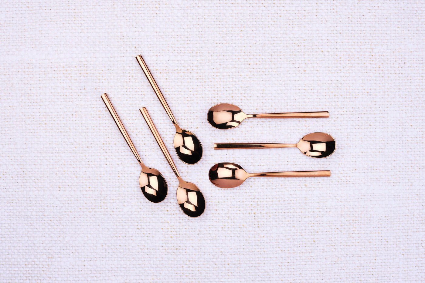 Set of 6 Nils teaspoons - silver BJORN Golden