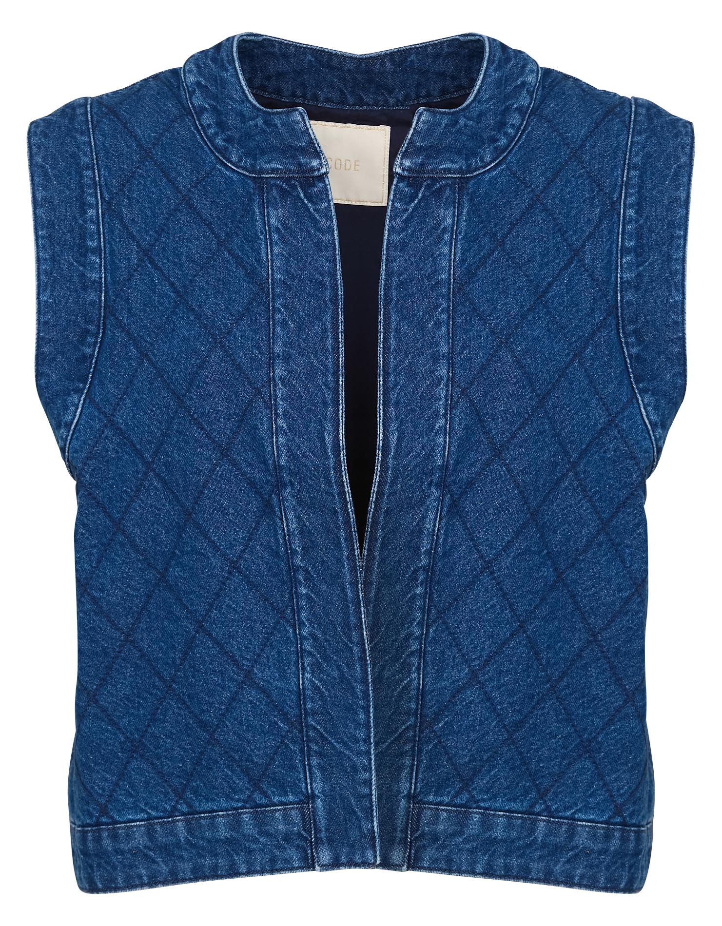 Sleeveless denim cotton jacket I CODE Blue
