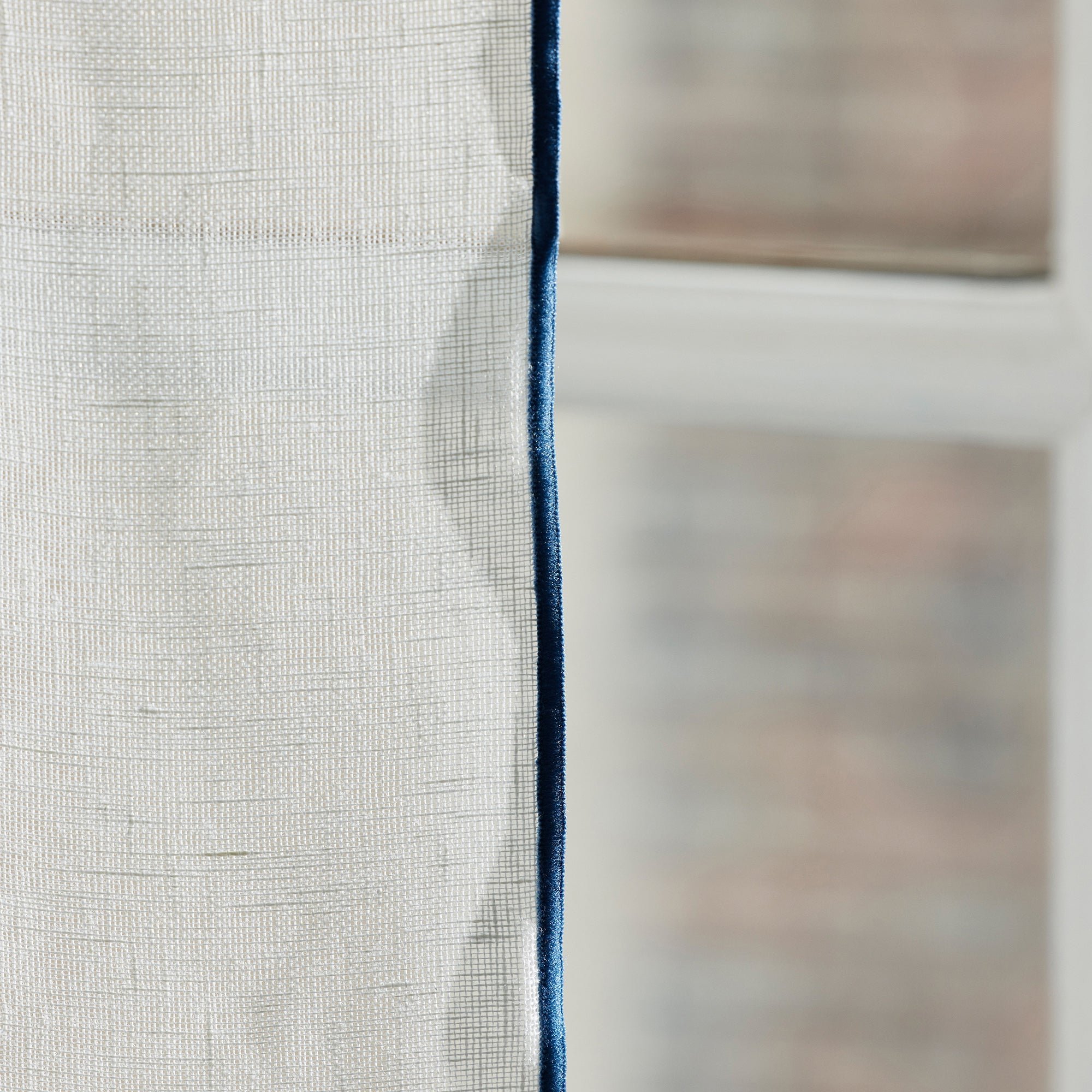 Voile curtain panel MADURA White