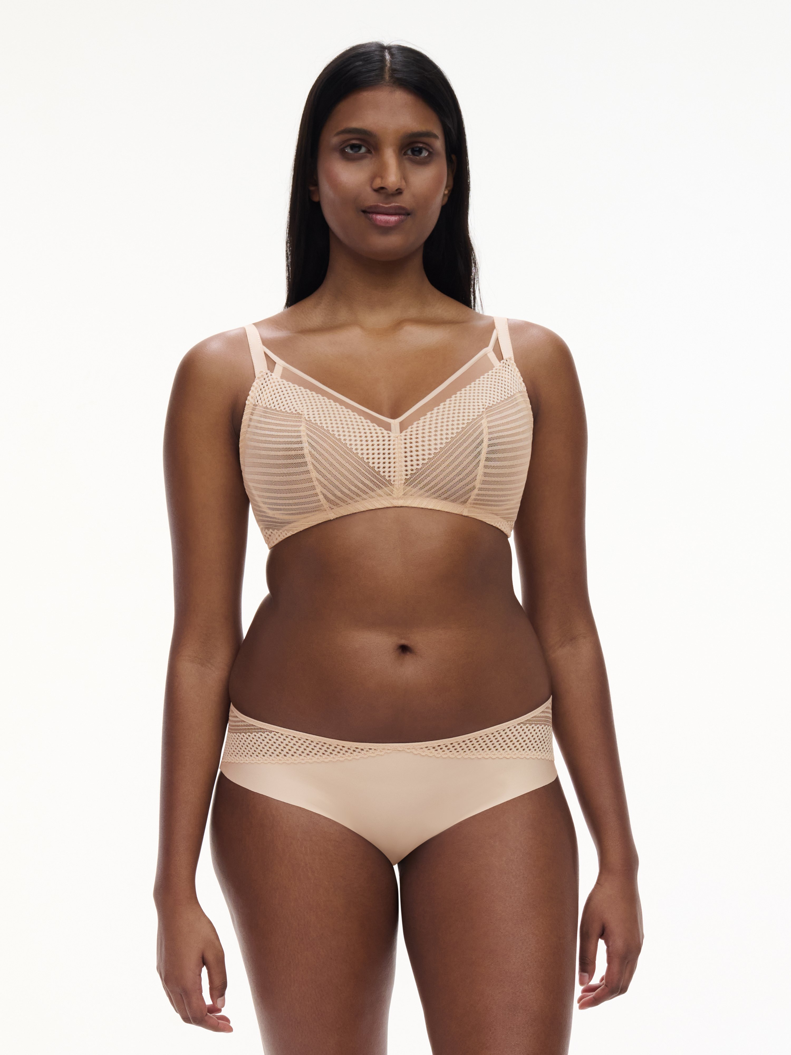 Non-wired support bra Beige