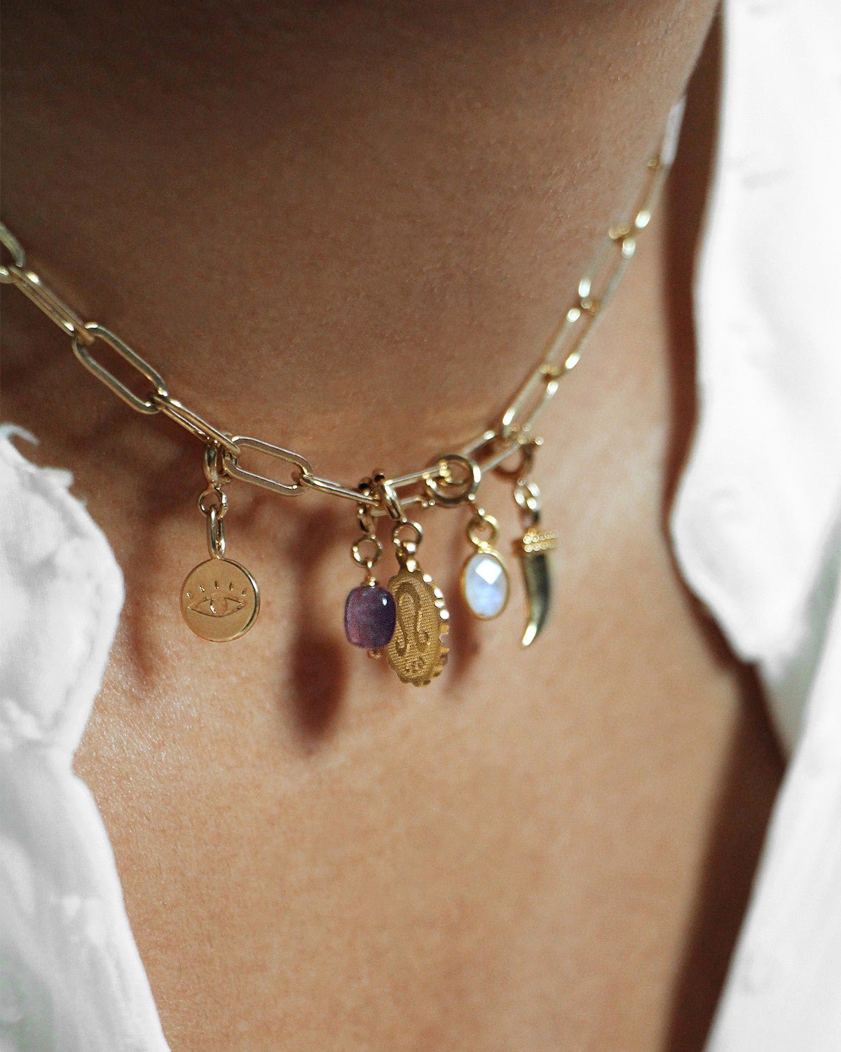Charms pierres NILAI Rouge
