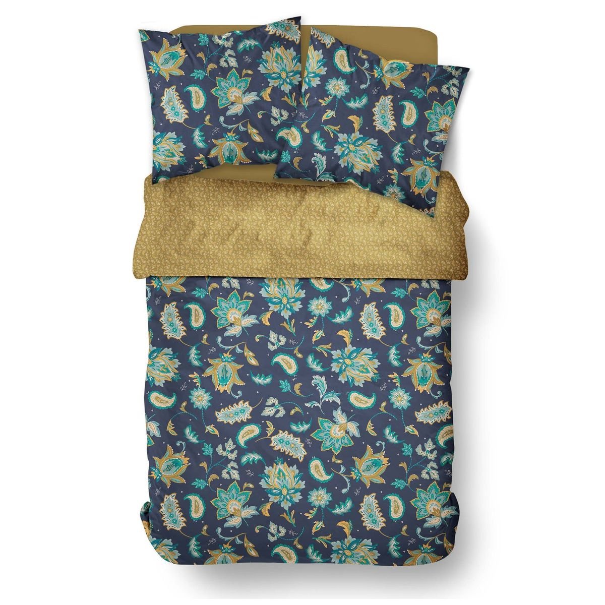 Printed cotton bed set TODAY LINGE DE MAISON Black