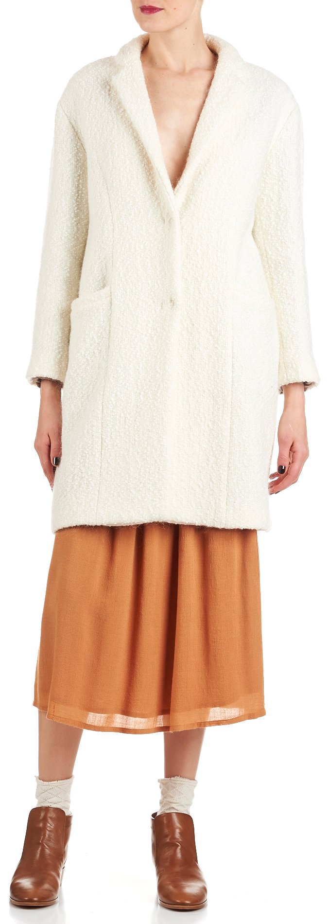 Wool coat ATTIC AND BARN White