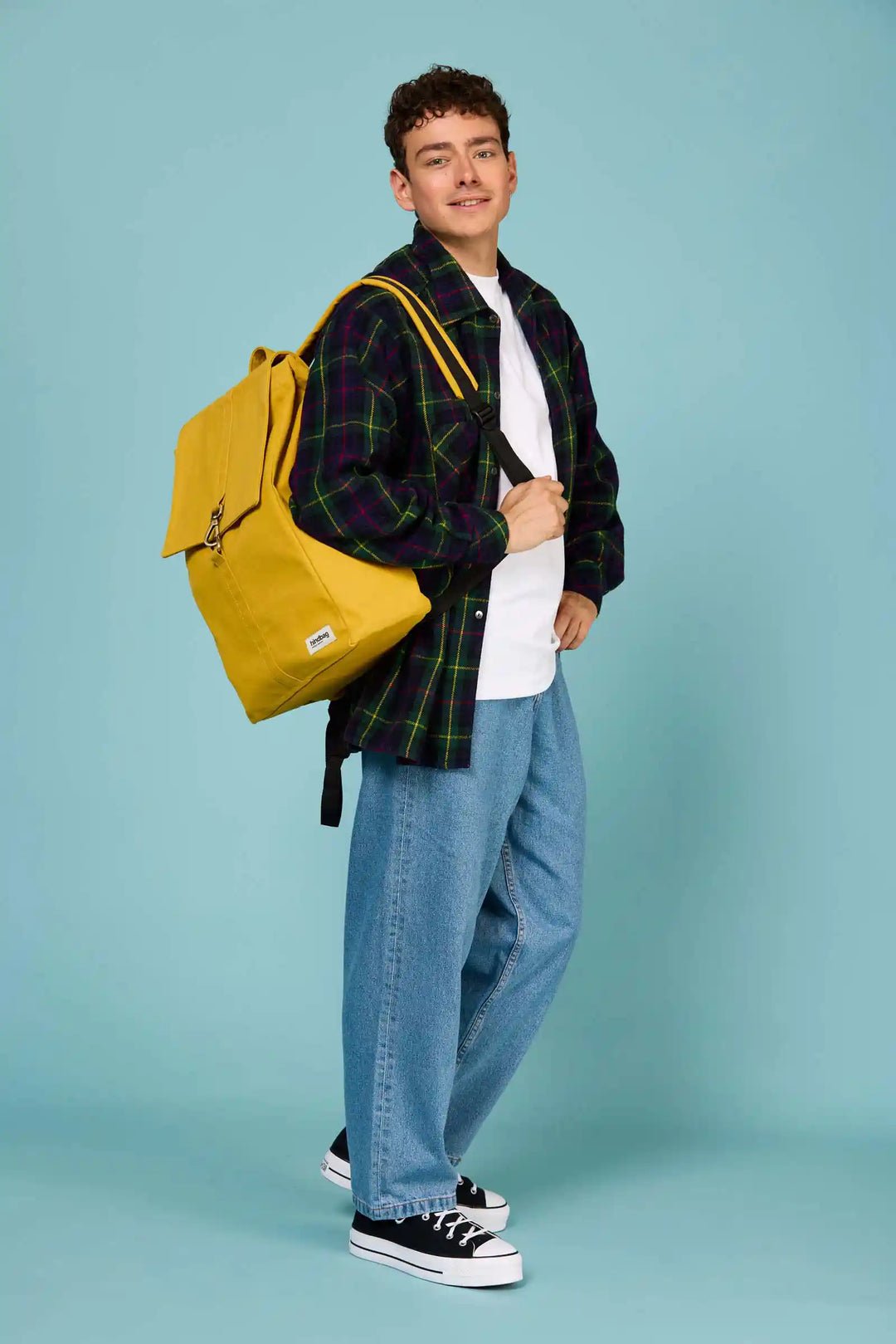 Cotton backpack HINDBAG Yellow