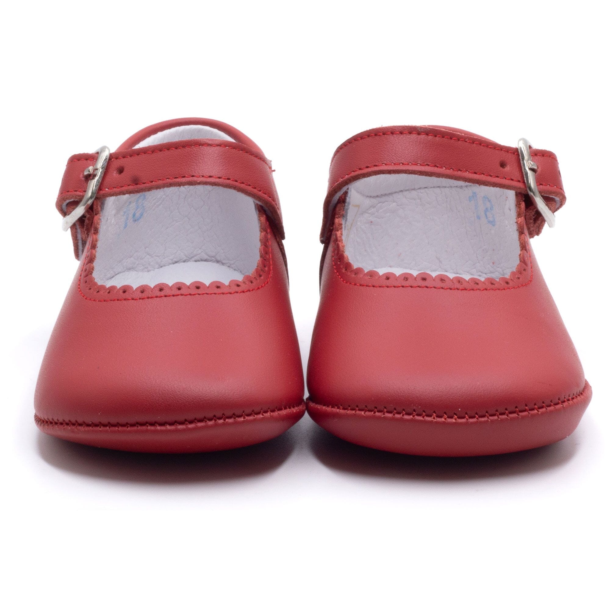 Girls leather slipper Boni & Sidonie Red