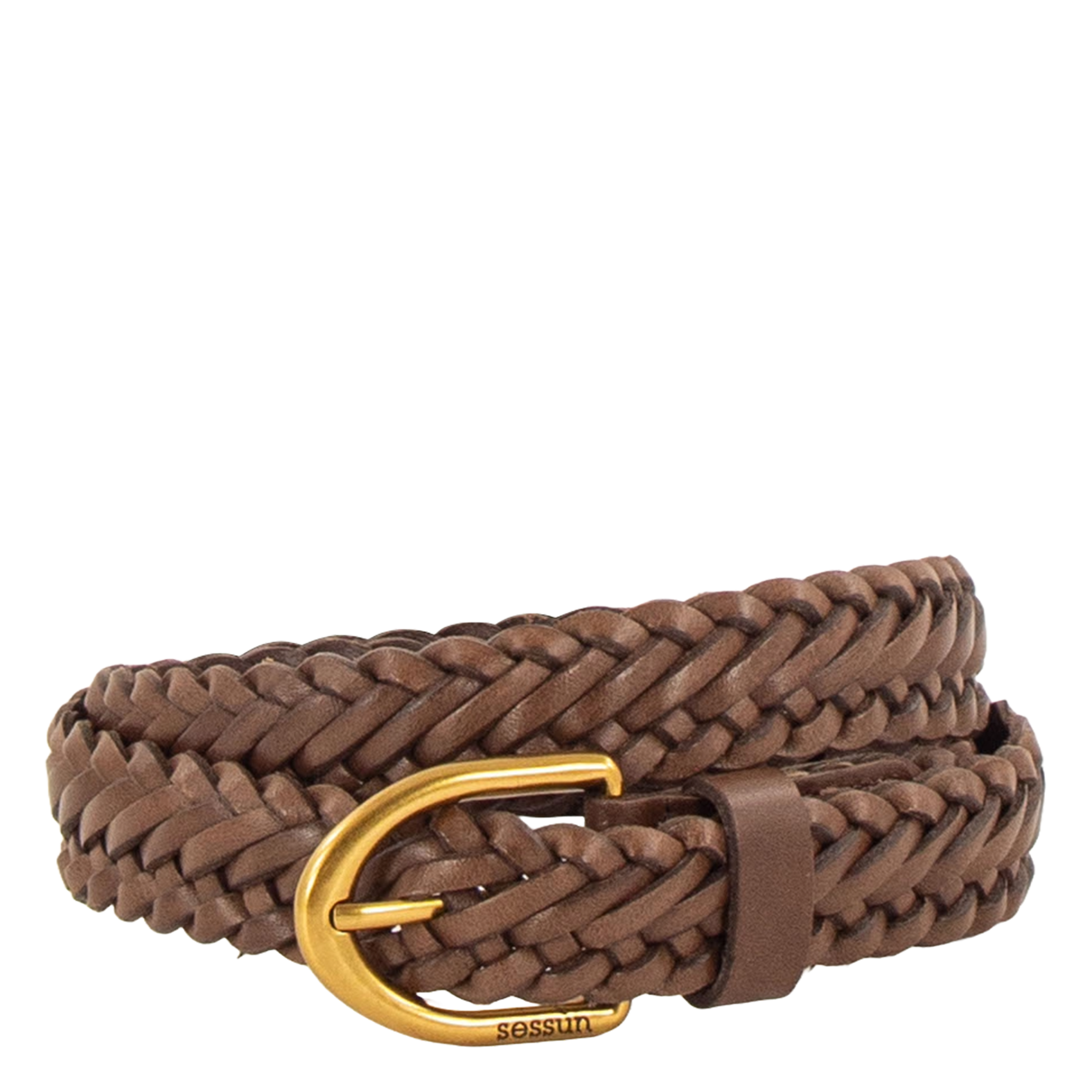 - Gespsluiting. - Breedte: 3 cm.  SESSUN Bruin