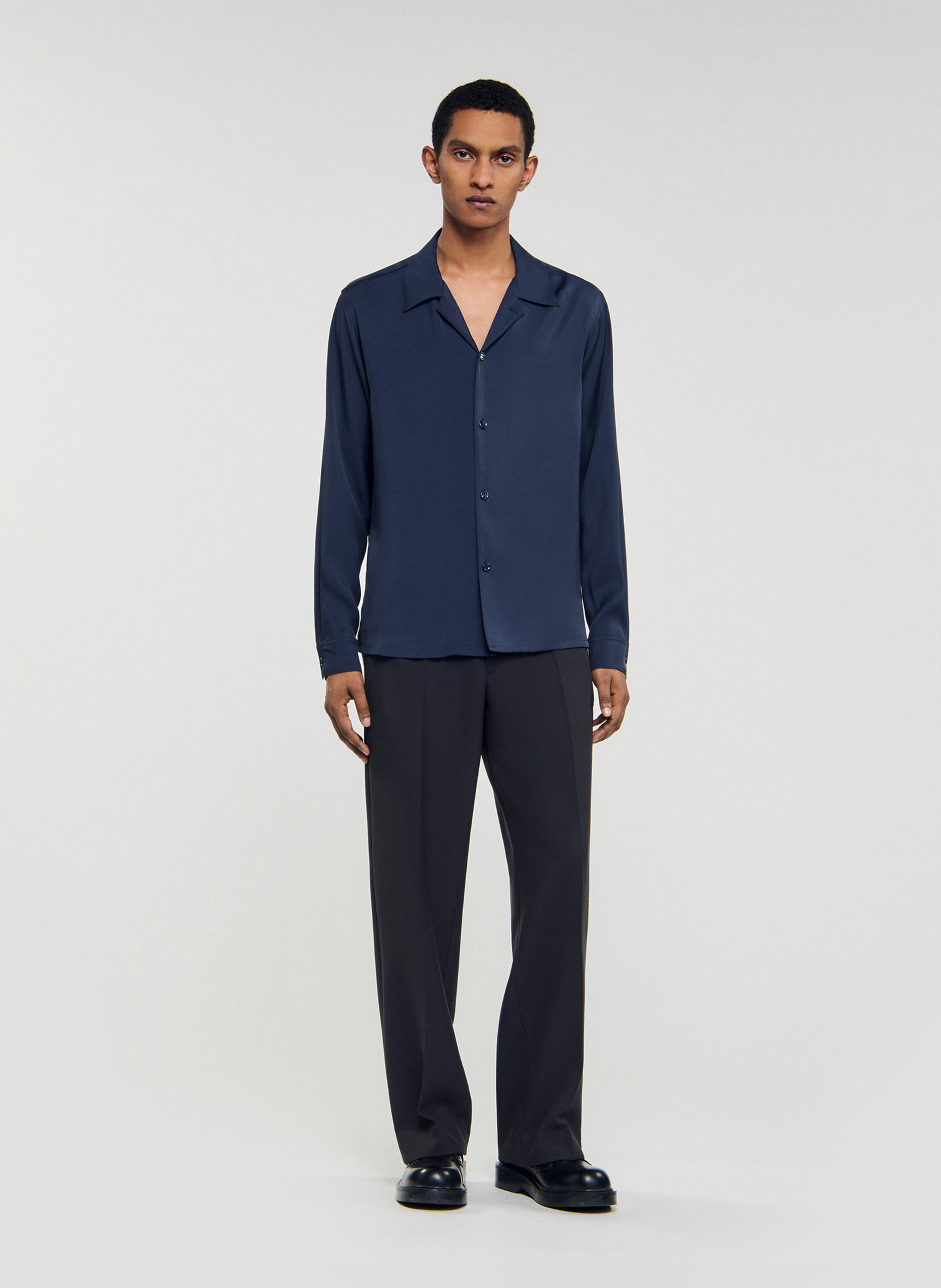 Chemise fluide regular-fit  SANDRO Bleu