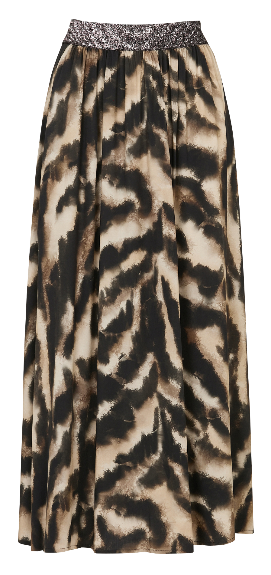 Jupe midi imprimé tigre PLEASE Beige