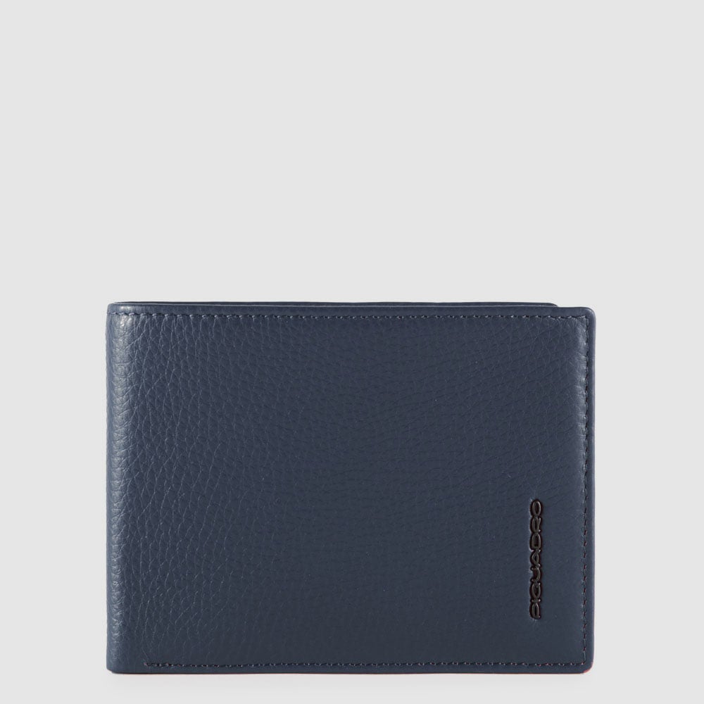 Babylon leather wallet PIQUADRO Blue