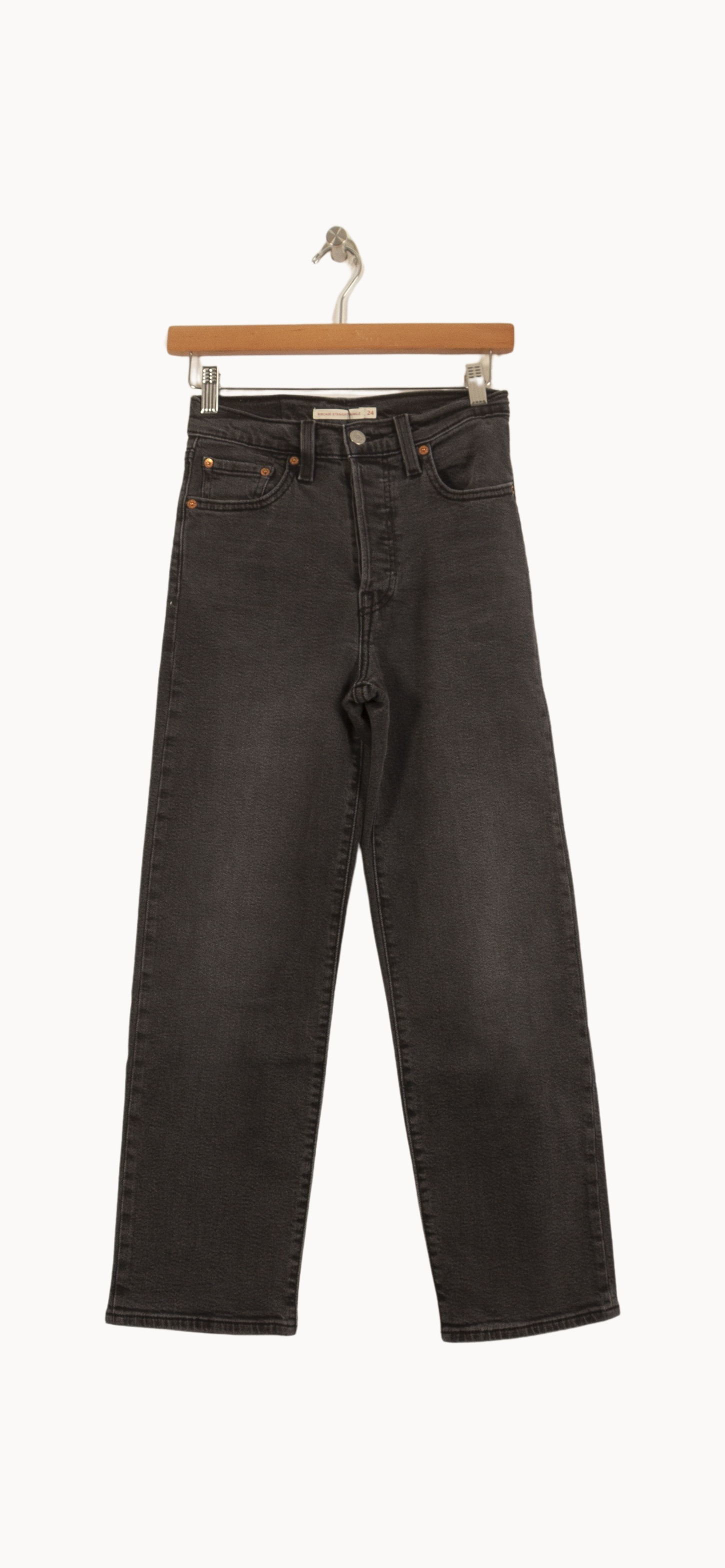 Cropped slim jeans with studs LEVI'S - Seconde main Grey