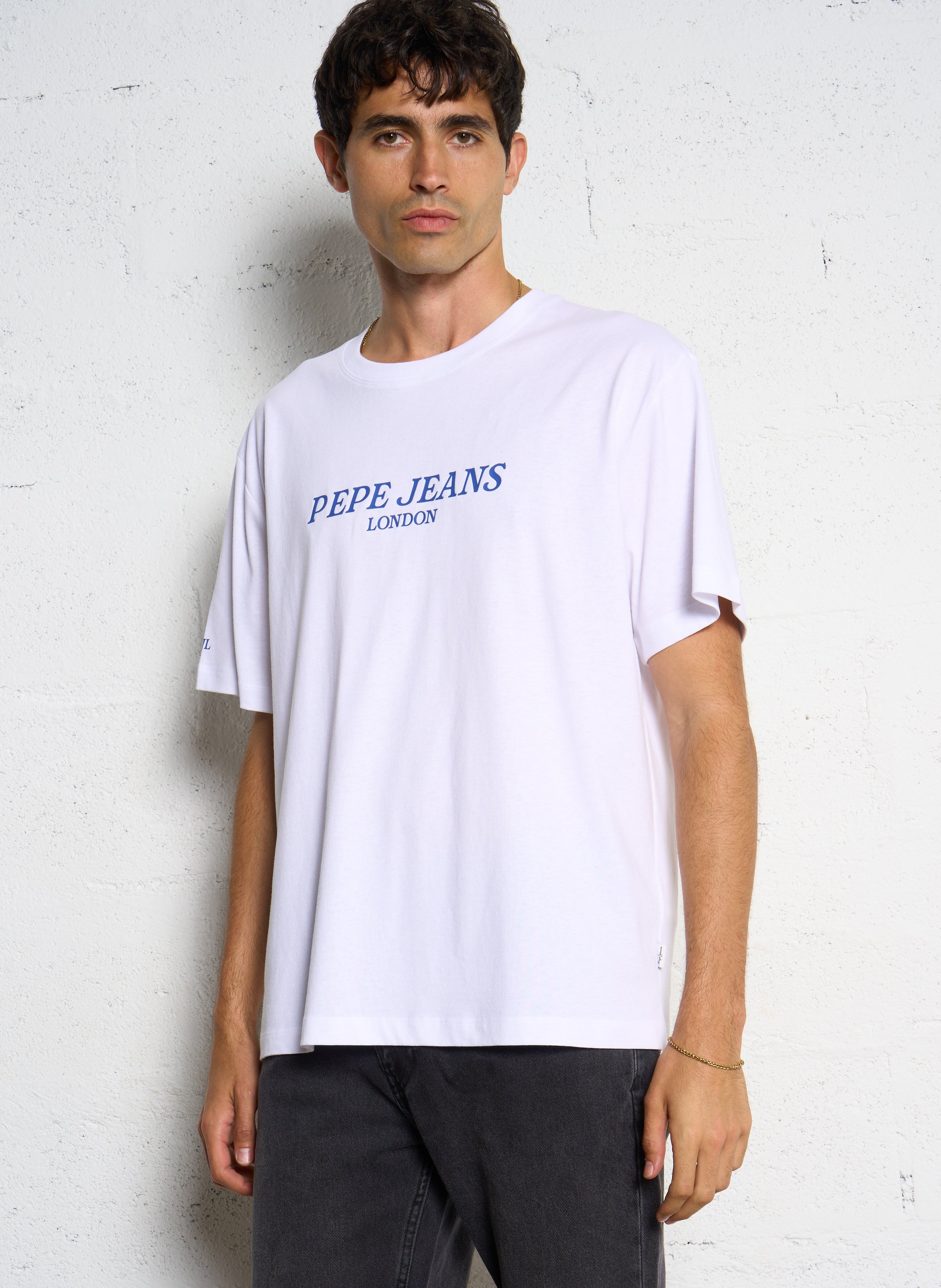 Straight t-shirt with lemon print PEPE JEANS White