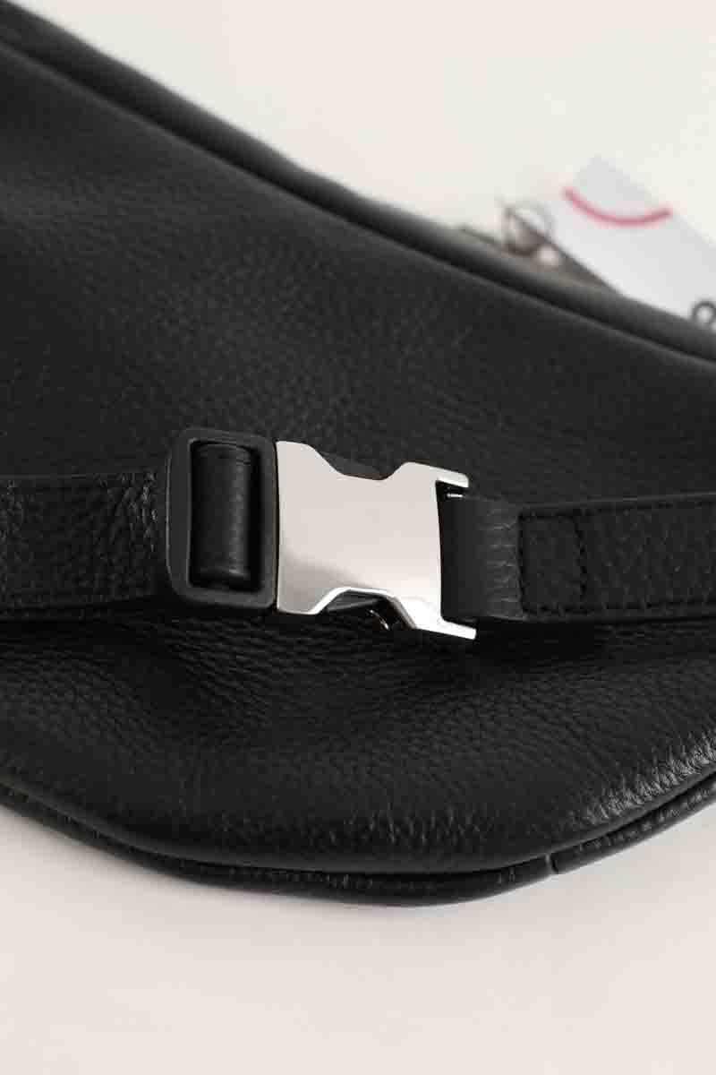 Printed canvas waist bag LACOSTE - SECONDE MAIN Black