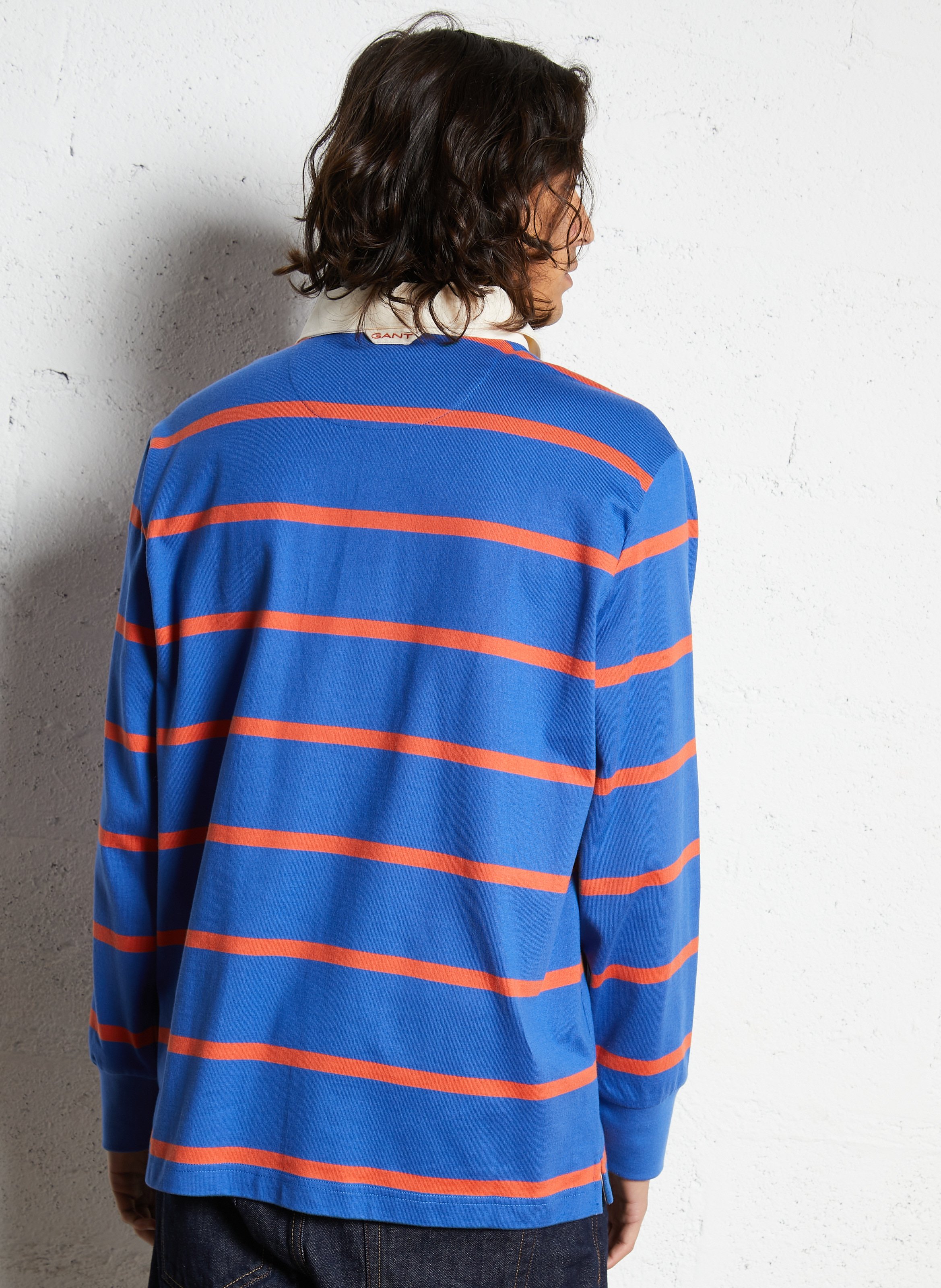 Polo droit en coton GANT Bleu