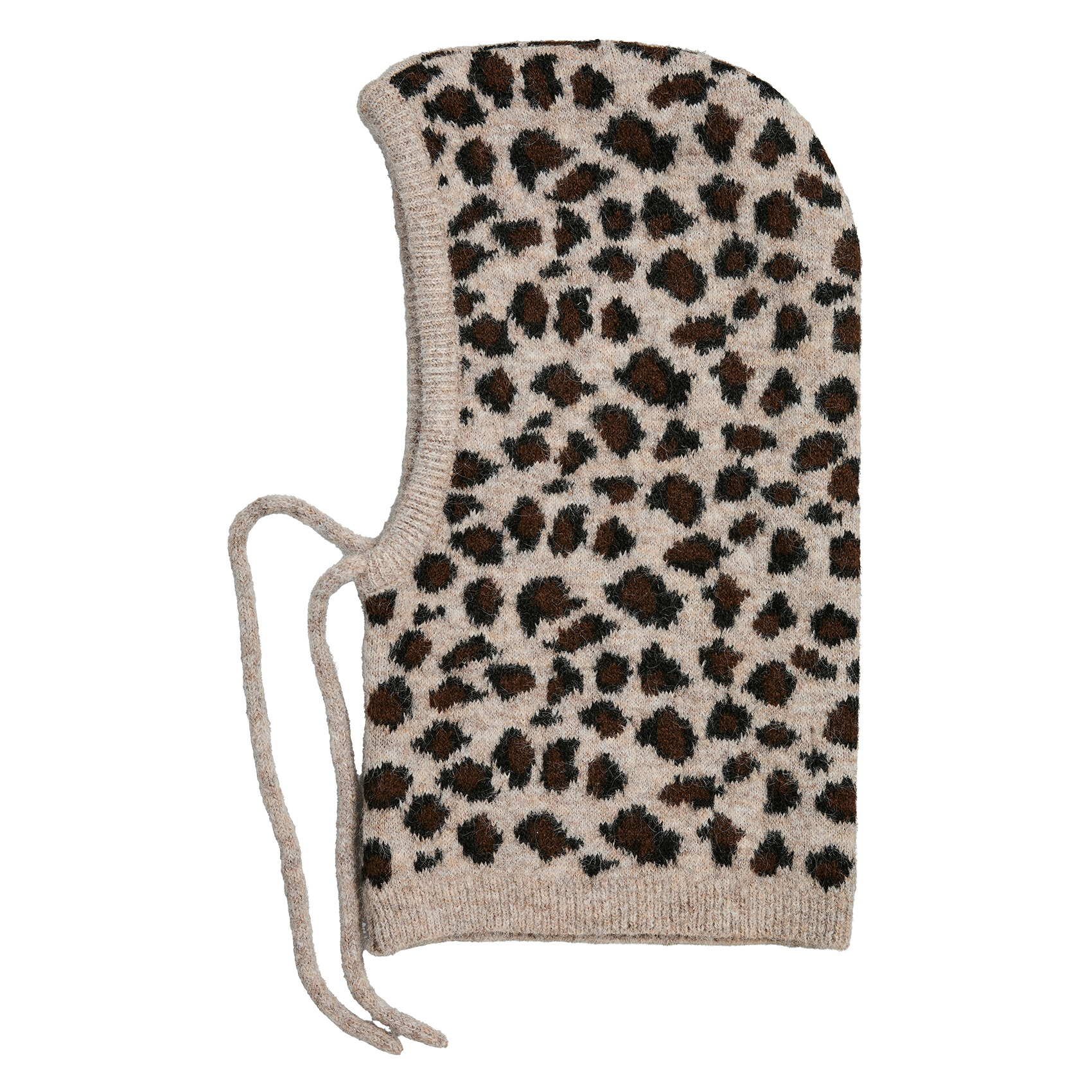 Leopard print hood PIECES Beige