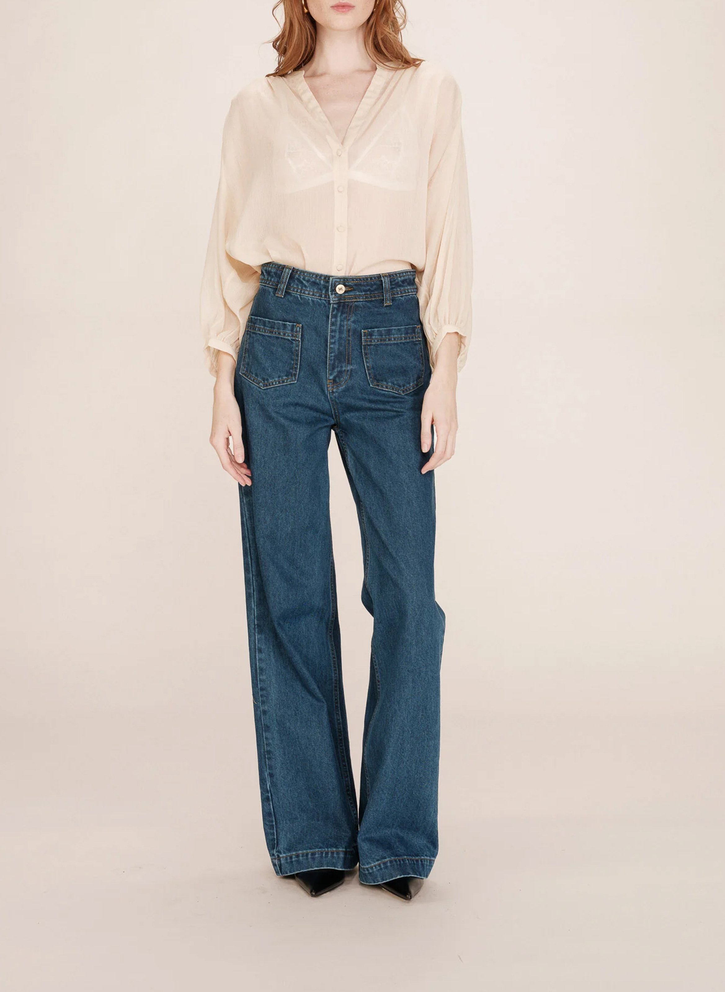 V-neck blouse GRACE ET MILA Yellow