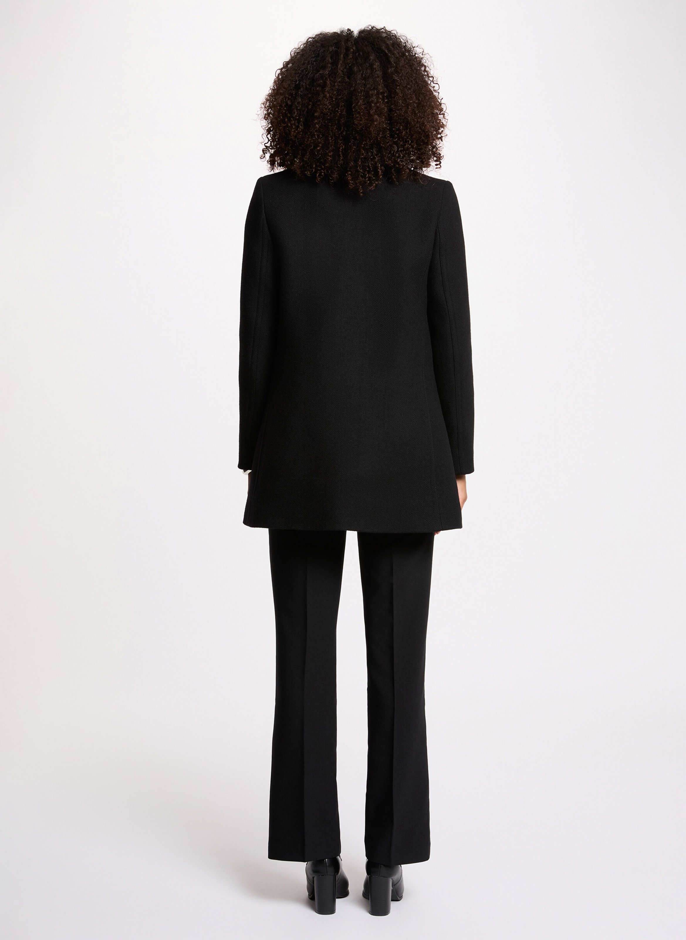 Coat with classic collar MORGAN Black