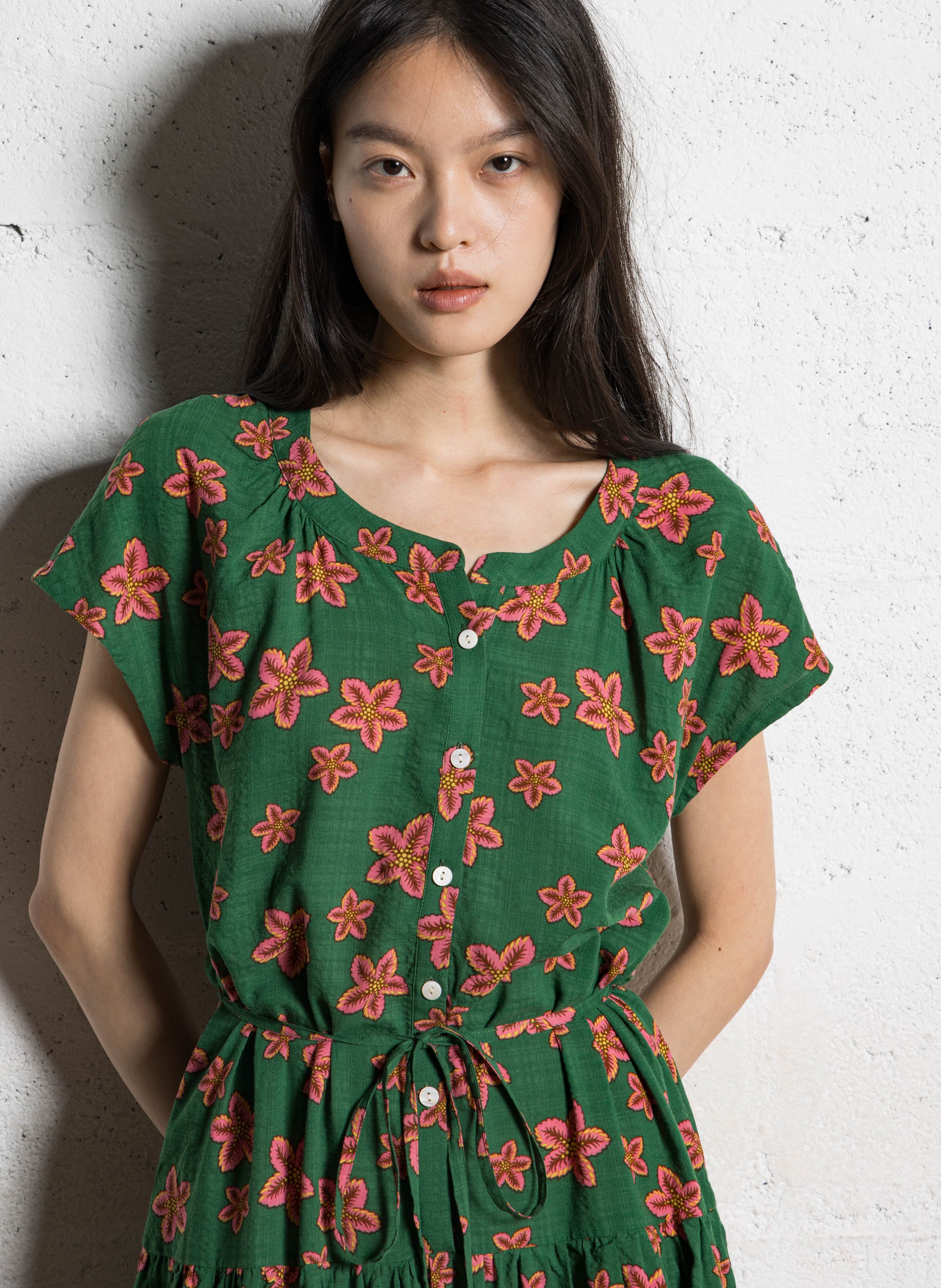 Robe imprimée ample sans manches NICE THINGS Vert