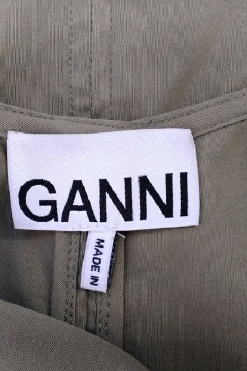 Dress GANNI - Seconde Main Khaki