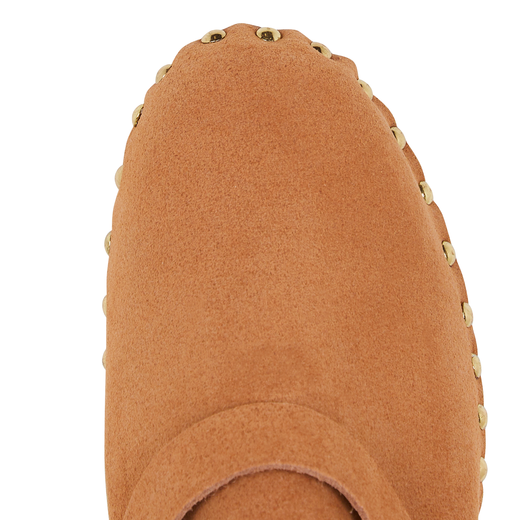 Nietenbesetzte Clogs mit Wildlederabsätzen BOSABO Braun